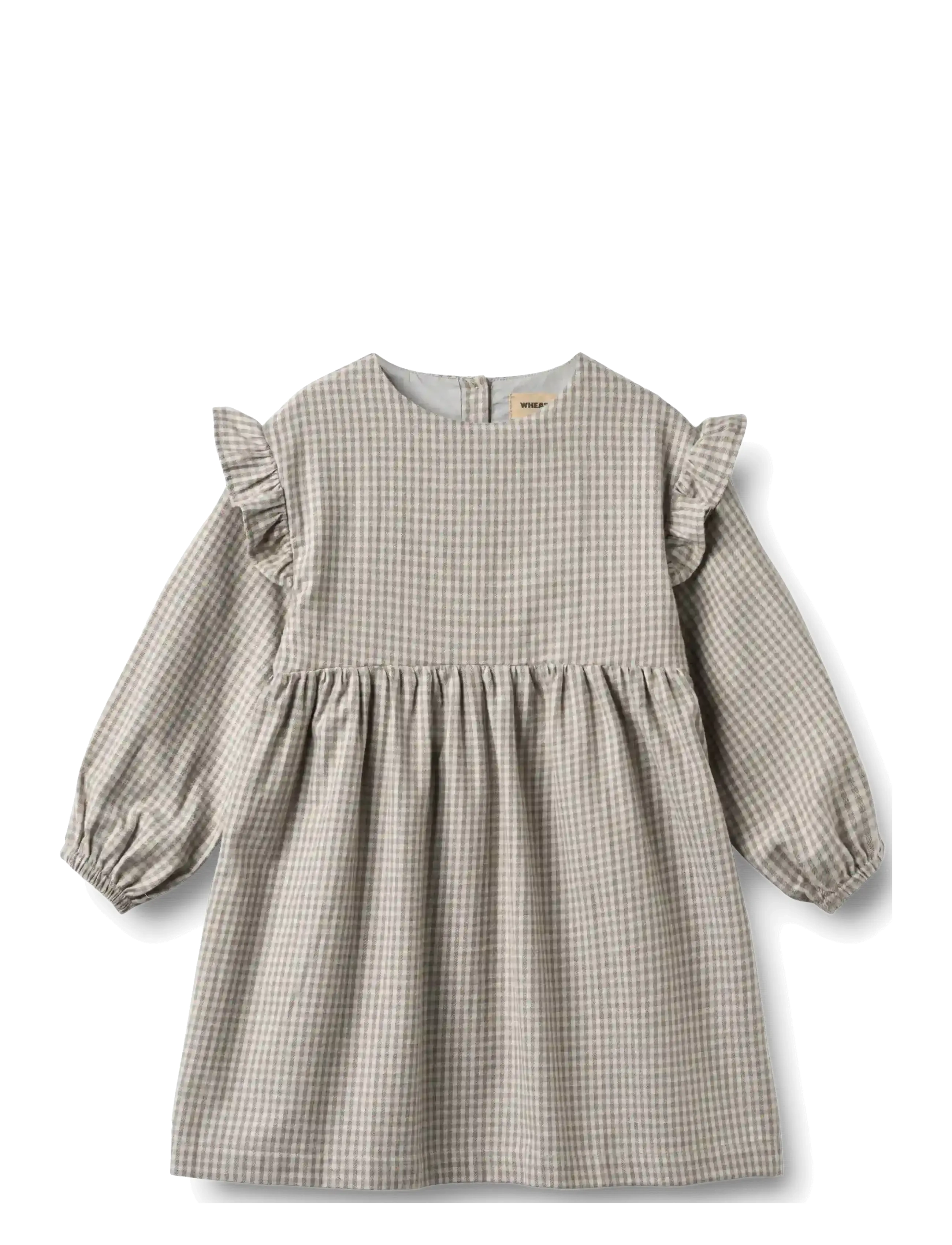 Wheat - Dress Gro - langærmede hverdagskjoler - greybrown check - 1