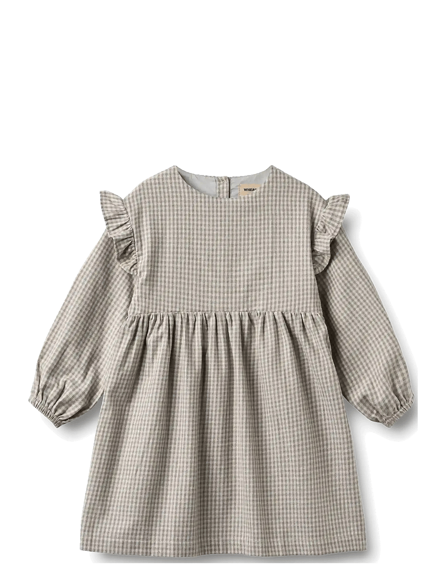 Wheat - Dress Gro - langärmelige freizeitkleider - greybrown check - 1
