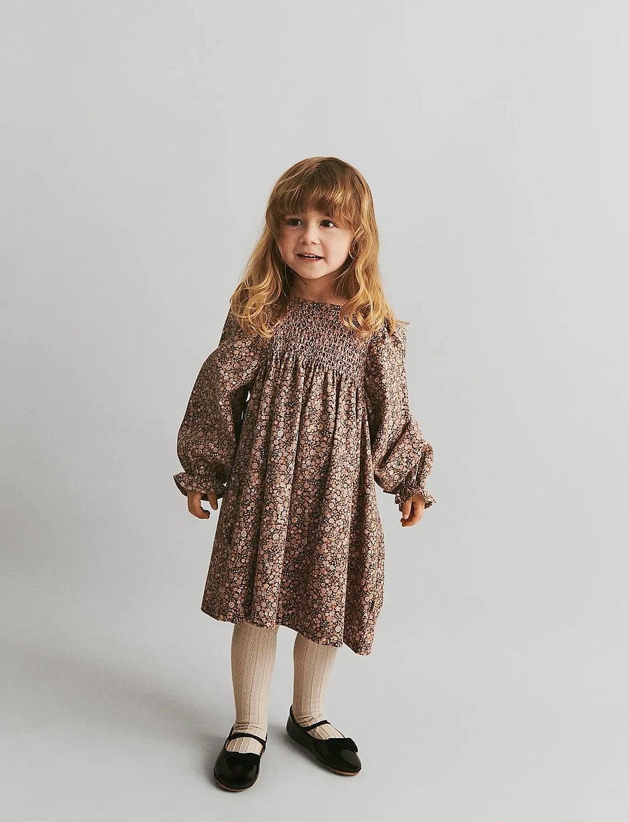 Wheat - Dress L/S Bella - black sea garden - 0