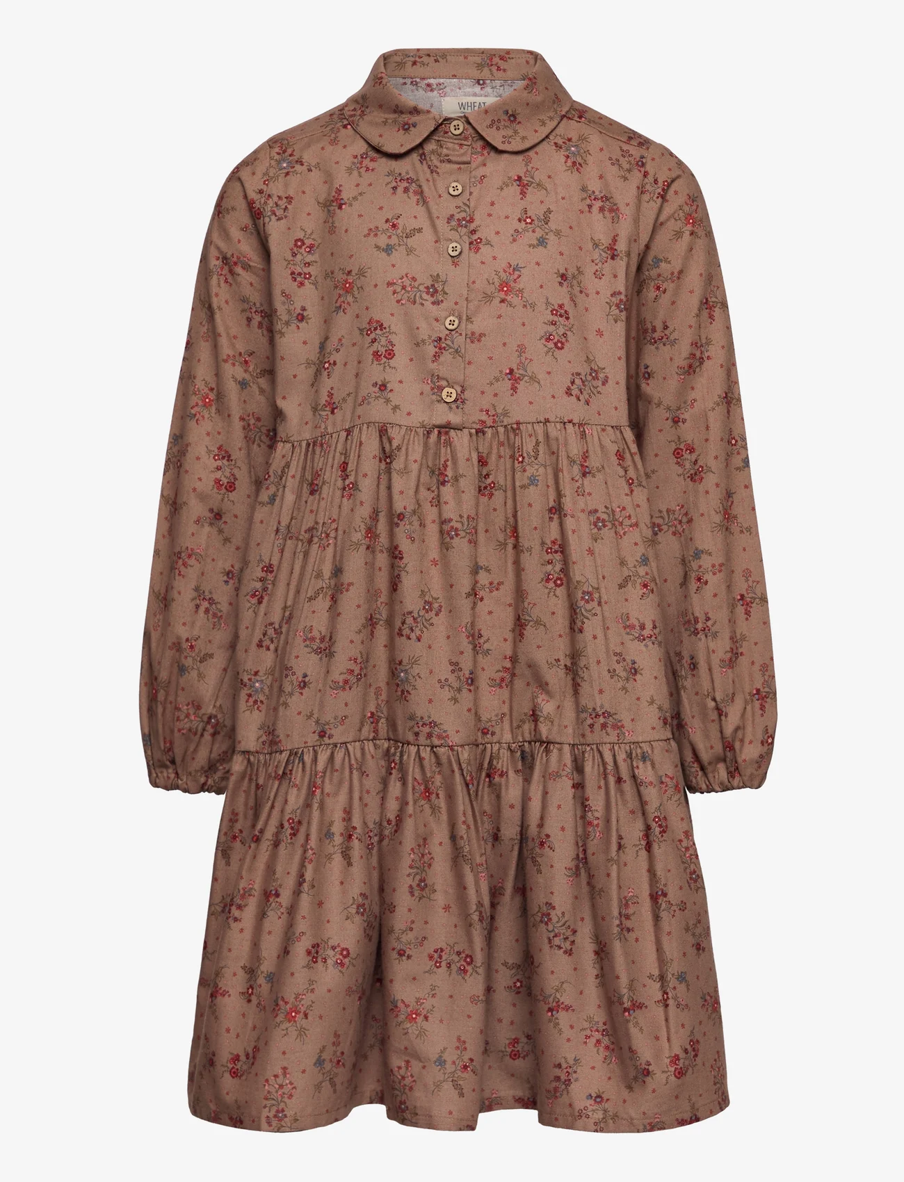 Wheat - Dress Felucca - sukienki codzienne z długim rękawem - berry dust flowers - 0