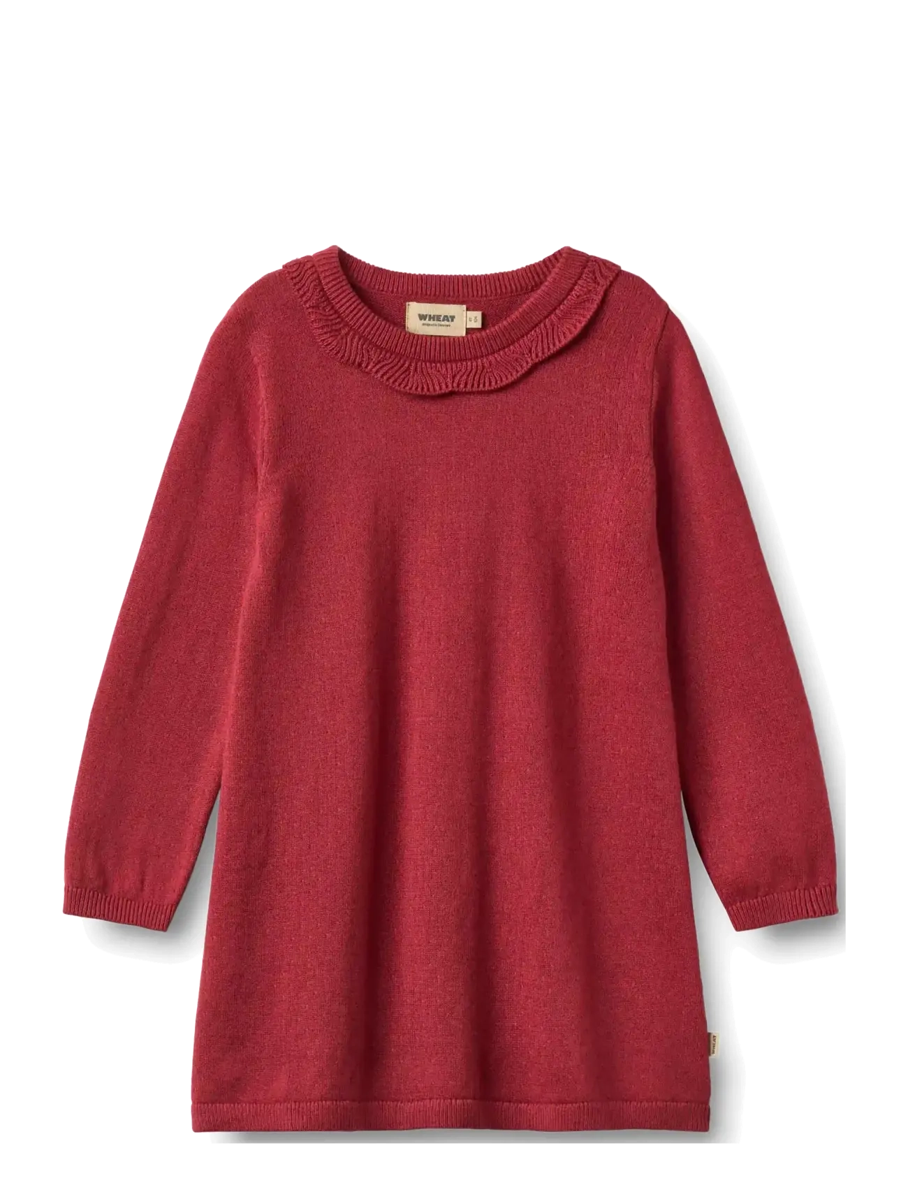 Wheat Knit dress L/S Nannie - Langärmelige Babykleider - RED CHERRY / red