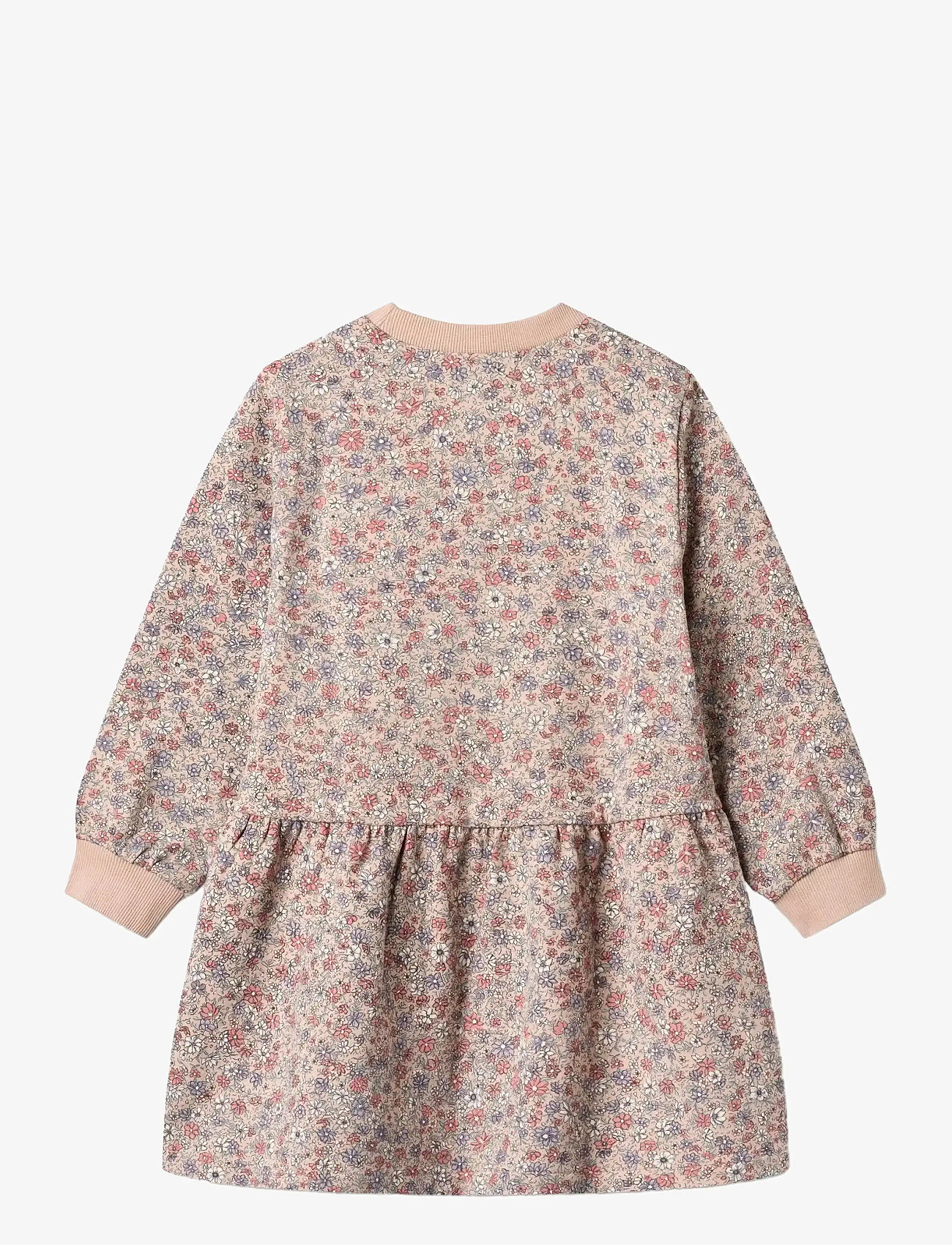 Wheat - Sweat Dress L/S Zenia - långärmade vardagsklänningar - rose dust flowers - 1