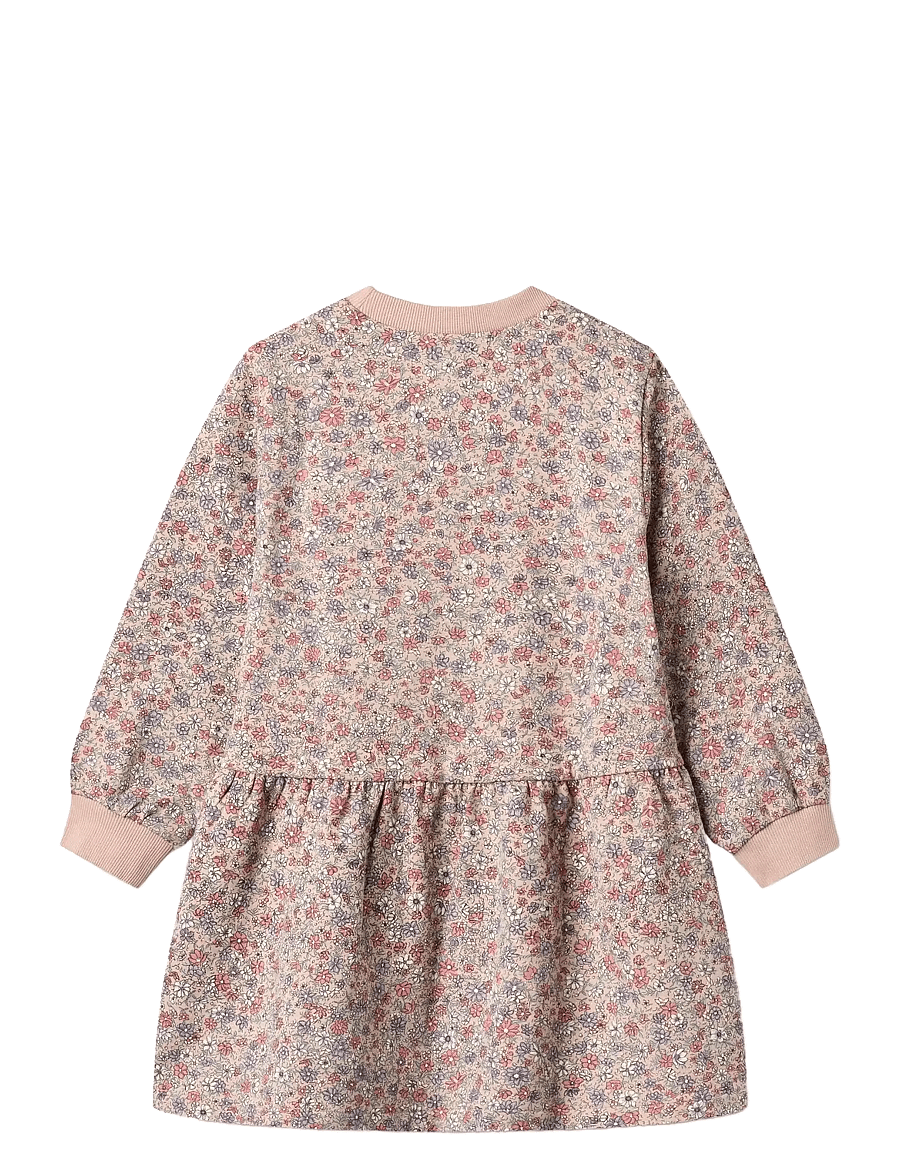 Wheat - Sweat Dress L/S Zenia - pitkähihaiset arkimekot - rose dust flowers - 1