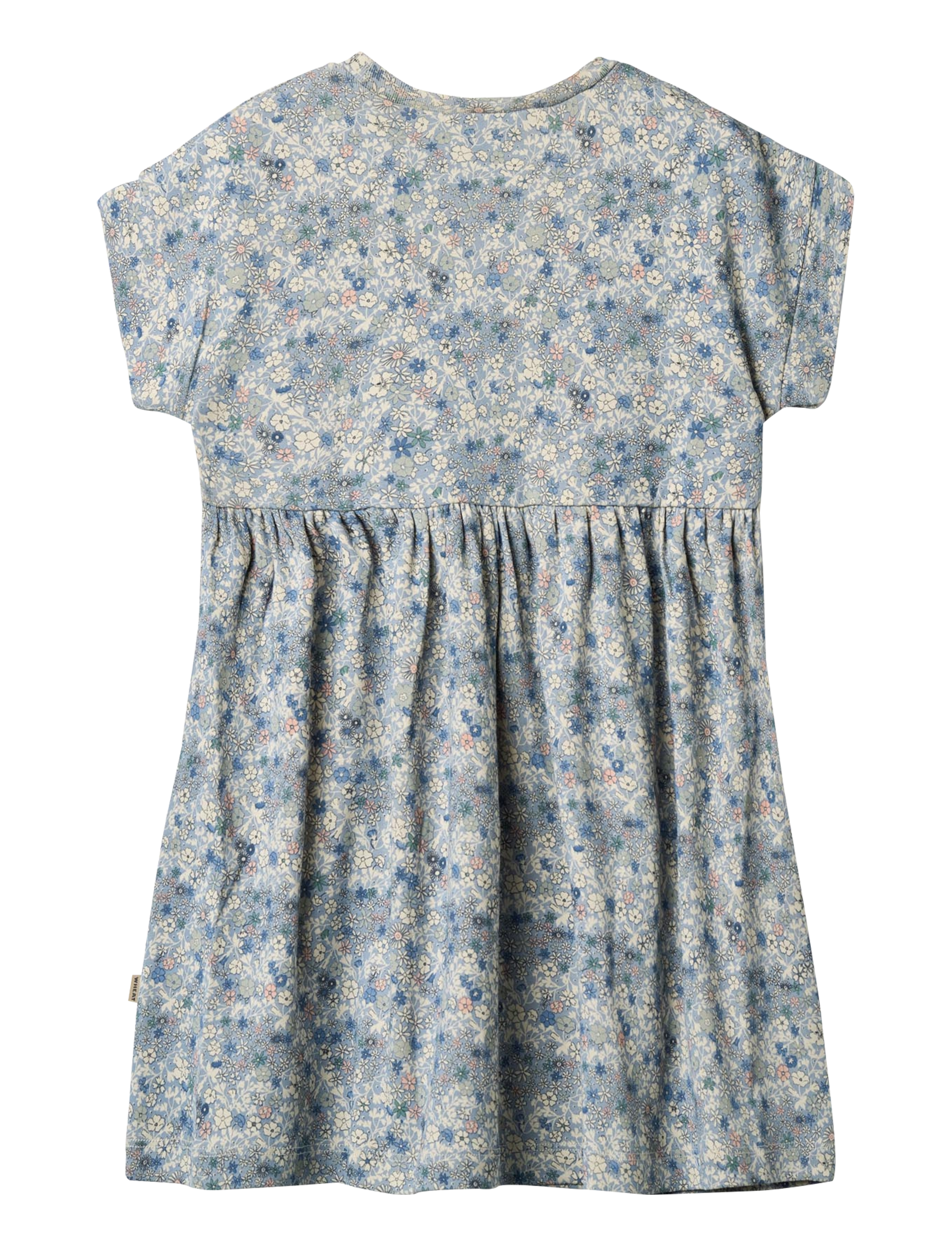 Wheat - Jersey Dress S/S Emilie - stutterma hversdagskjólar - blue summer flowers - 1