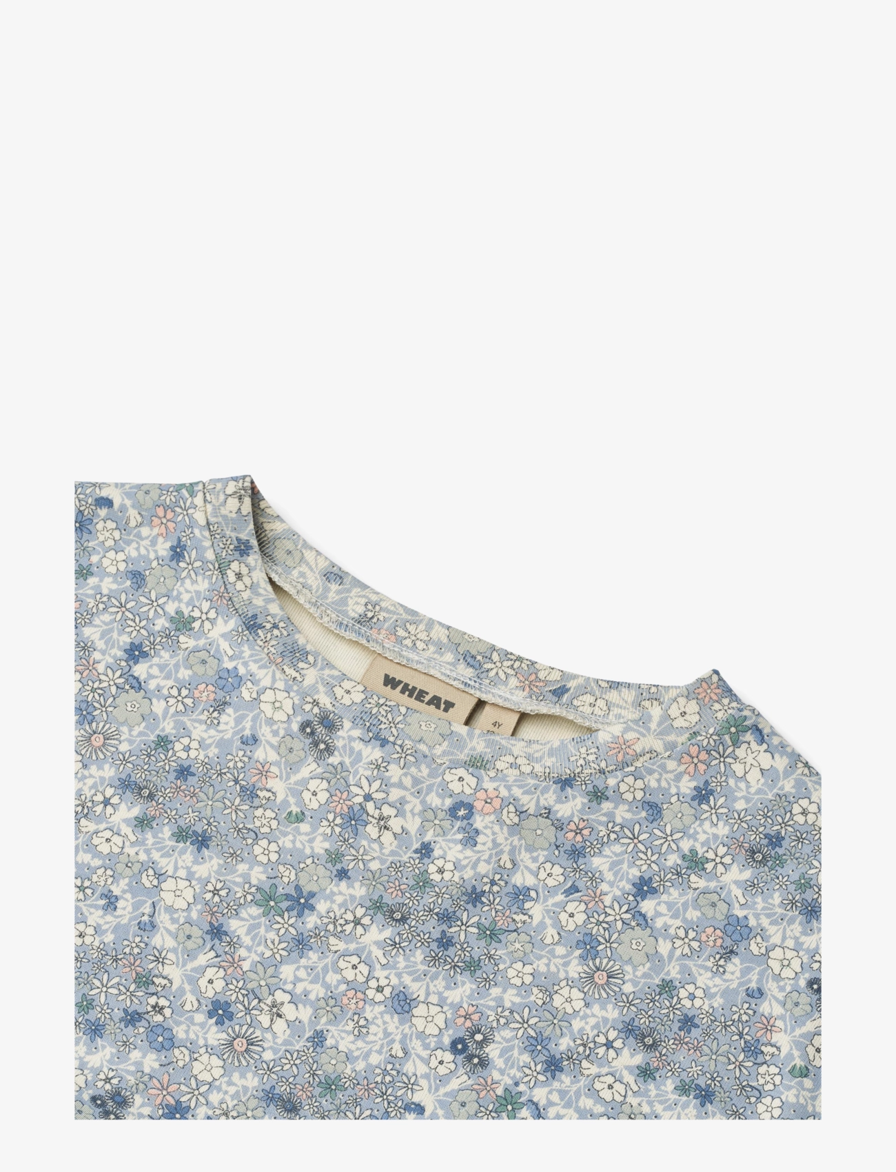 Wheat - Jersey Dress S/S Emilie - stutterma hversdagskjólar - blue summer flowers - 2