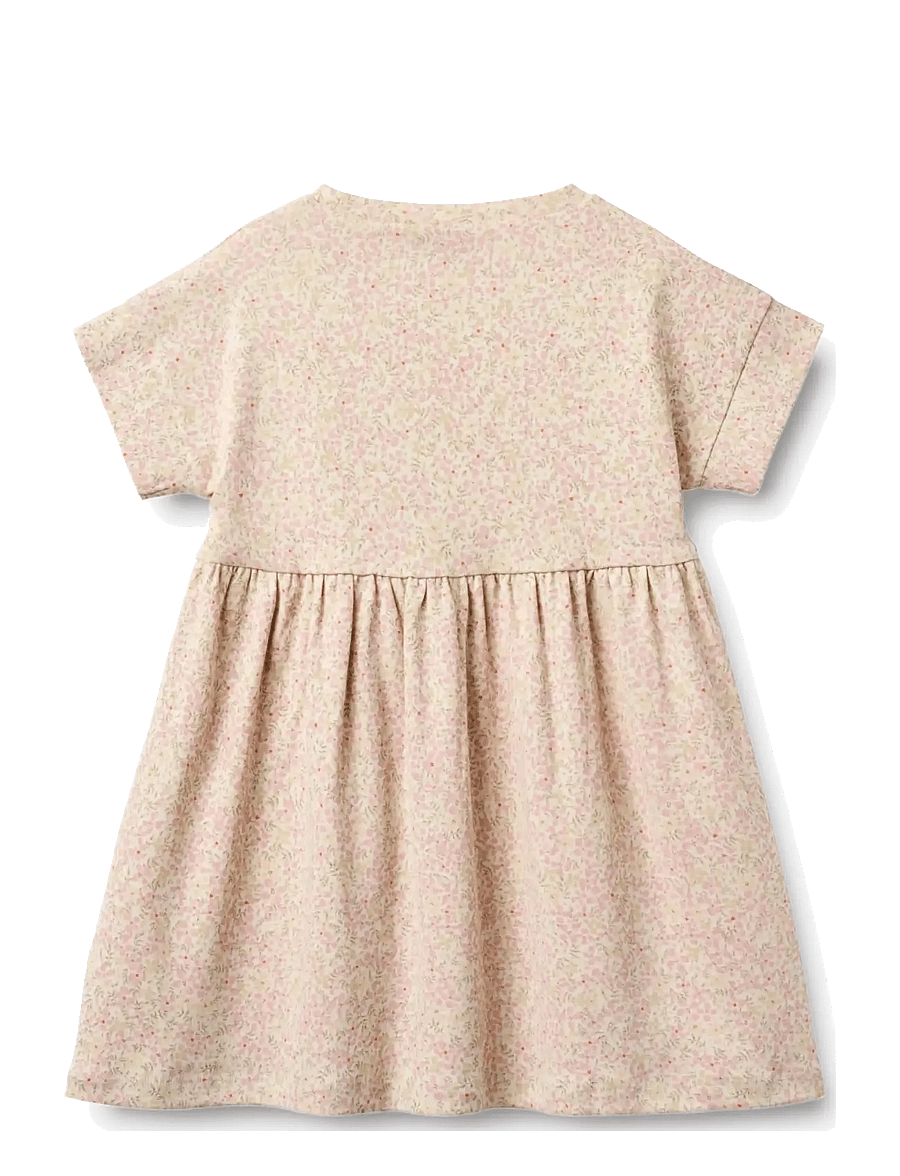 Wheat - Jersey Dress S/S Emilie - kurzärmelige freizeitkleider - coral flowers - 1