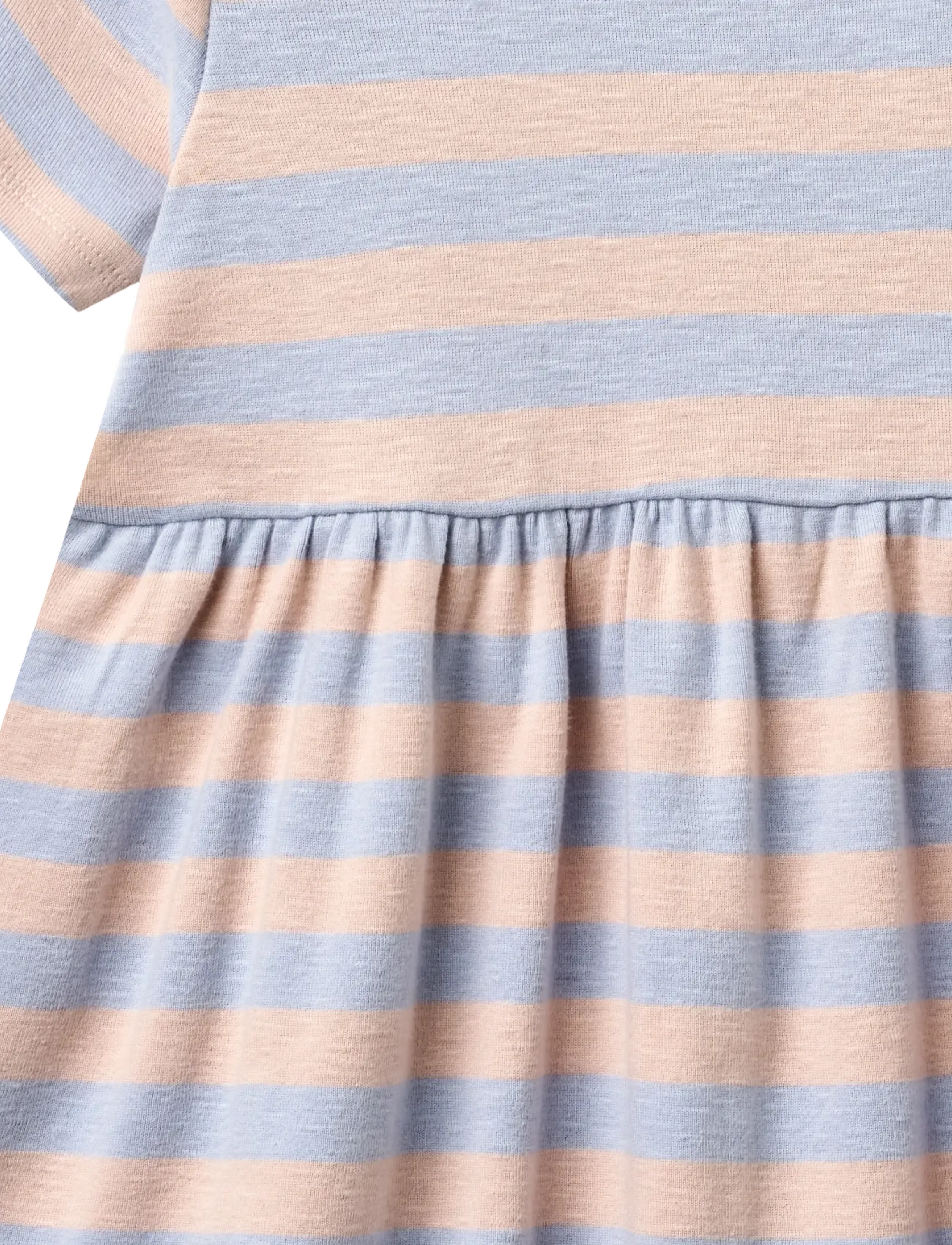 Wheat - Jersey Dress S/S Anna - lühikeste varrukatega beebi kleidid - powder stripe - 2