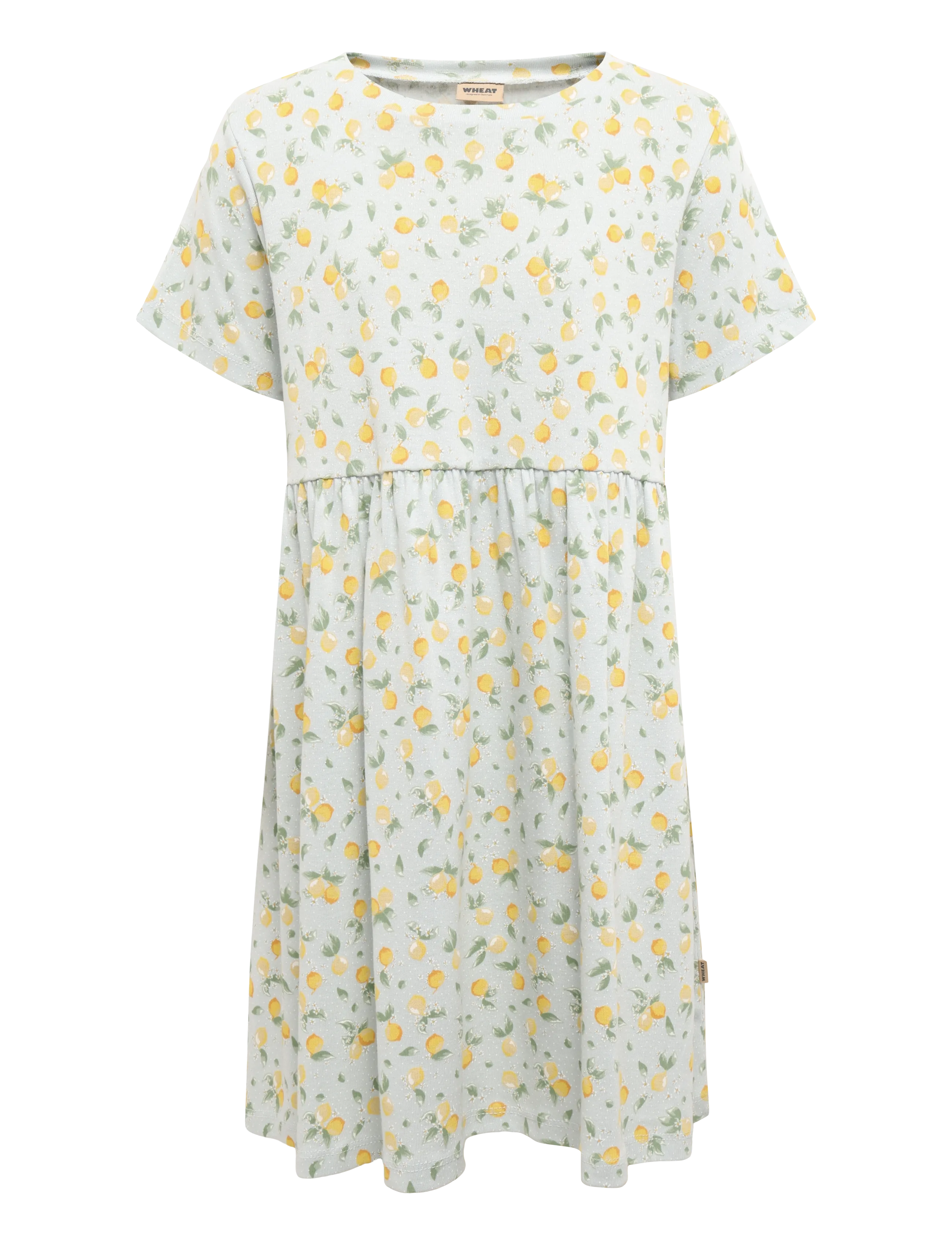 Wheat Jersey Dress S/S Anna, 98, Casual Dresses, Blau - Short-sleeved Kinder