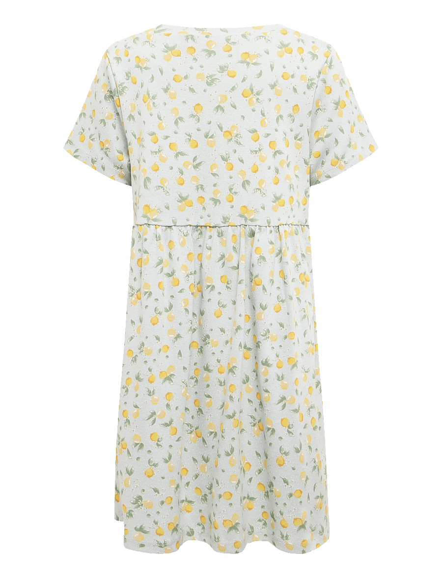 Wheat - Jersey Dress S/S Anna - kortærmede hverdagskjoler - summer blue citrus - 1