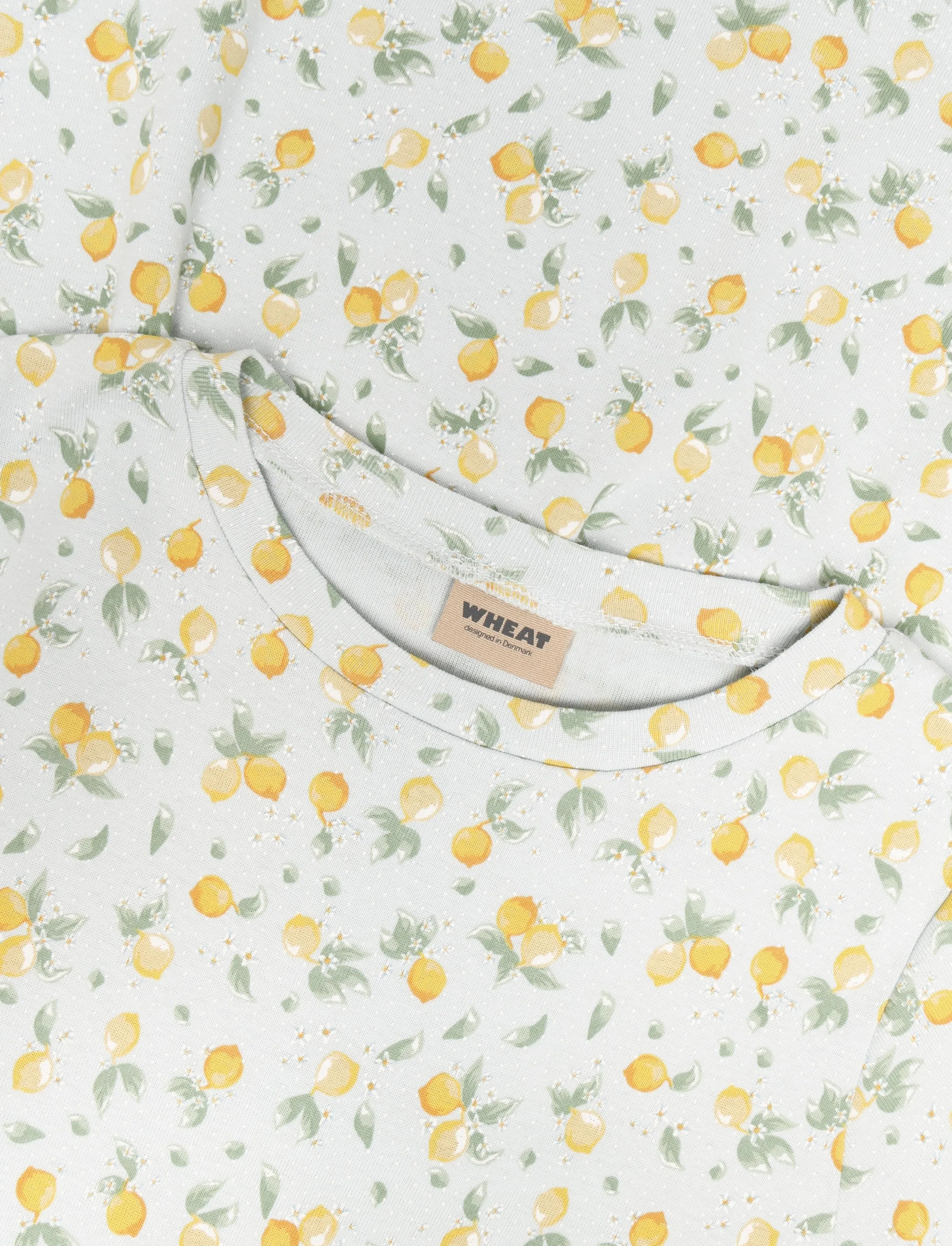 Wheat - Jersey Dress S/S Anna - kortærmede hverdagskjoler - summer blue citrus - 2