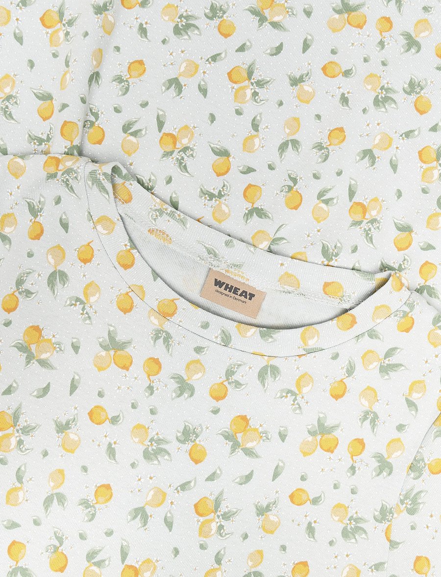 Wheat - Jersey Dress S/S Anna - kortærmede hverdagskjoler - summer blue citrus - 2