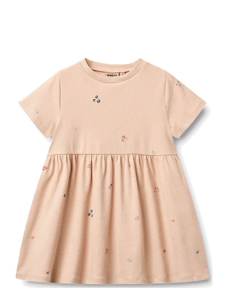 Wheat - Jersey Dress Anna - casual jurken met korte mouwen - rose flowers - 0