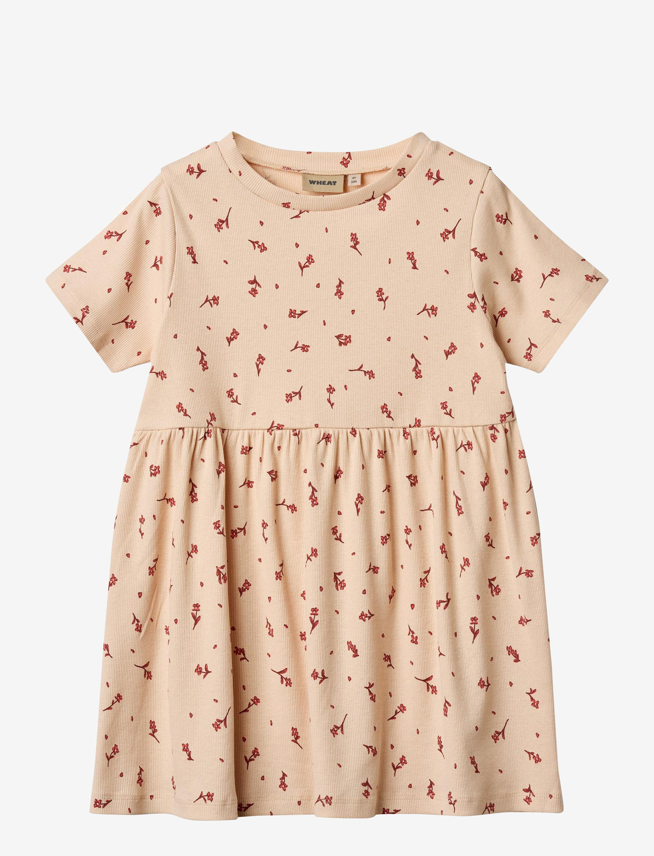 Wheat - Jersey Dress Anna - kurzärmelige freizeitkleider - rose water flowers - 0