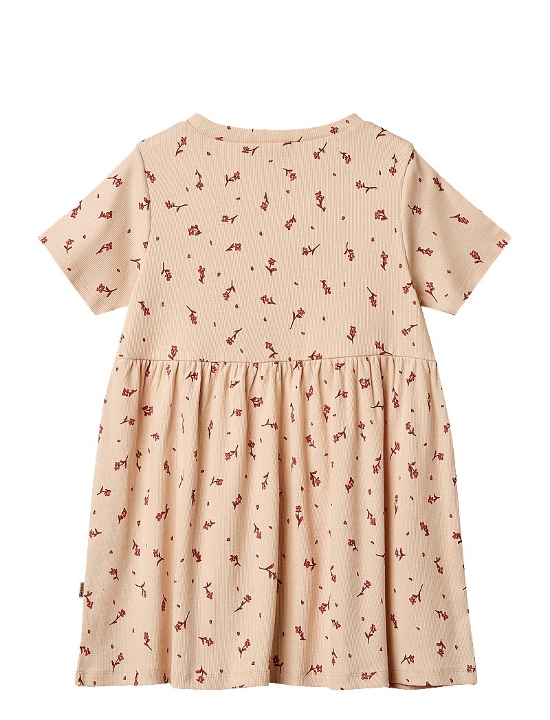Wheat - Jersey Dress Anna - kurzärmelige freizeitkleider - rose water flowers - 1