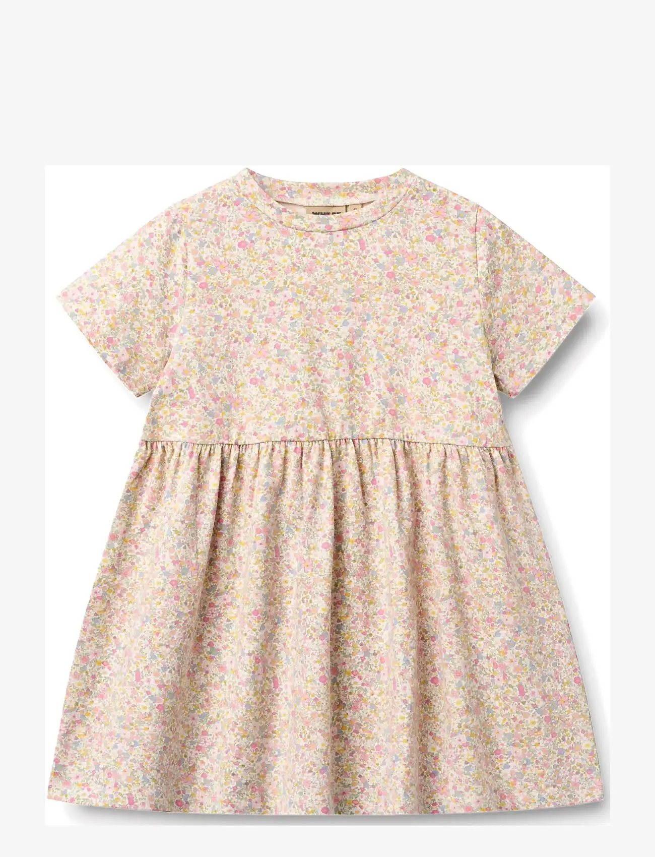 Wheat - Jersey dress S/S Anna - kortærmede hverdagskjoler - blush flower meadow - 0