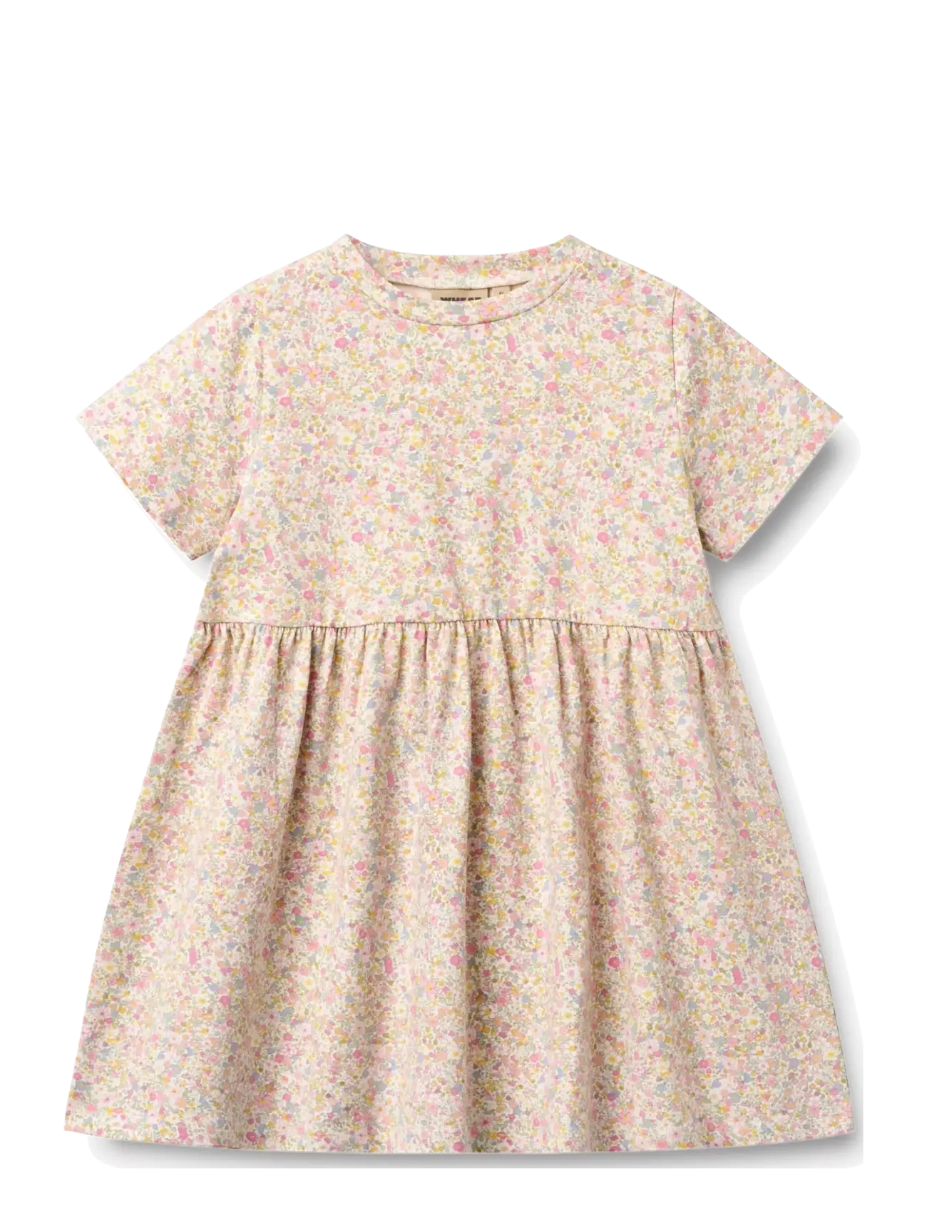 Wheat Jersey dress S/S Anna - Teens 140-176 - BLUSH FLOWER MEADOW / pink/rose