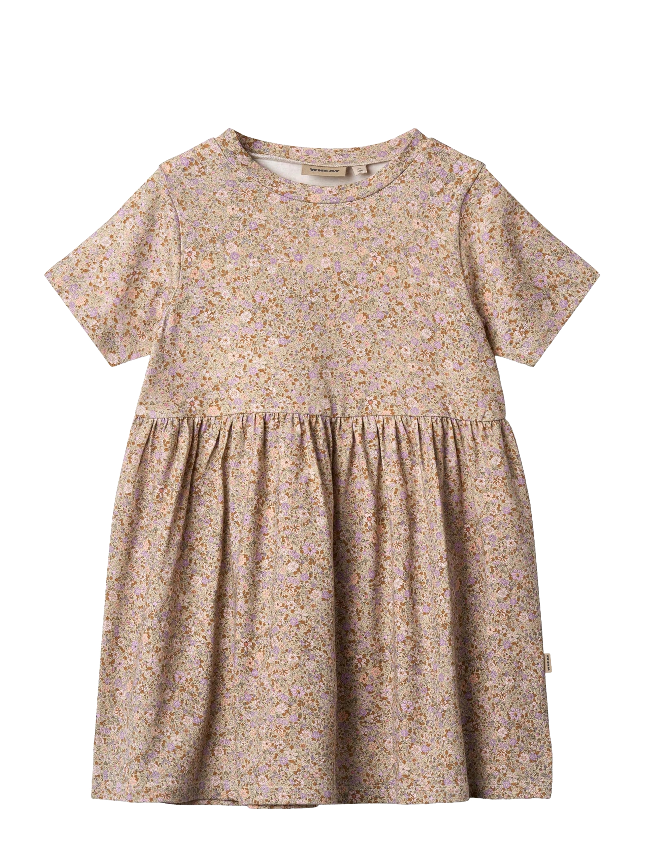 Wheat Jersey Dress S/S Anna, 116, Casual Dresses, Rosa - Short-sleeved Kinder