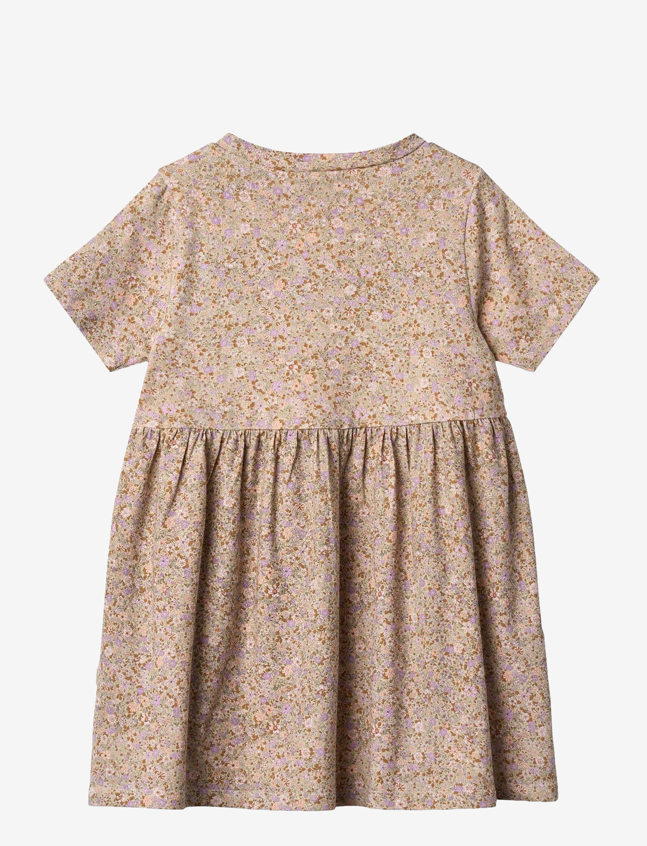 Wheat - Jersey dress S/S Anna - lühikeste varrukatega vabaaja kleidid - lilac flower meadow - 1