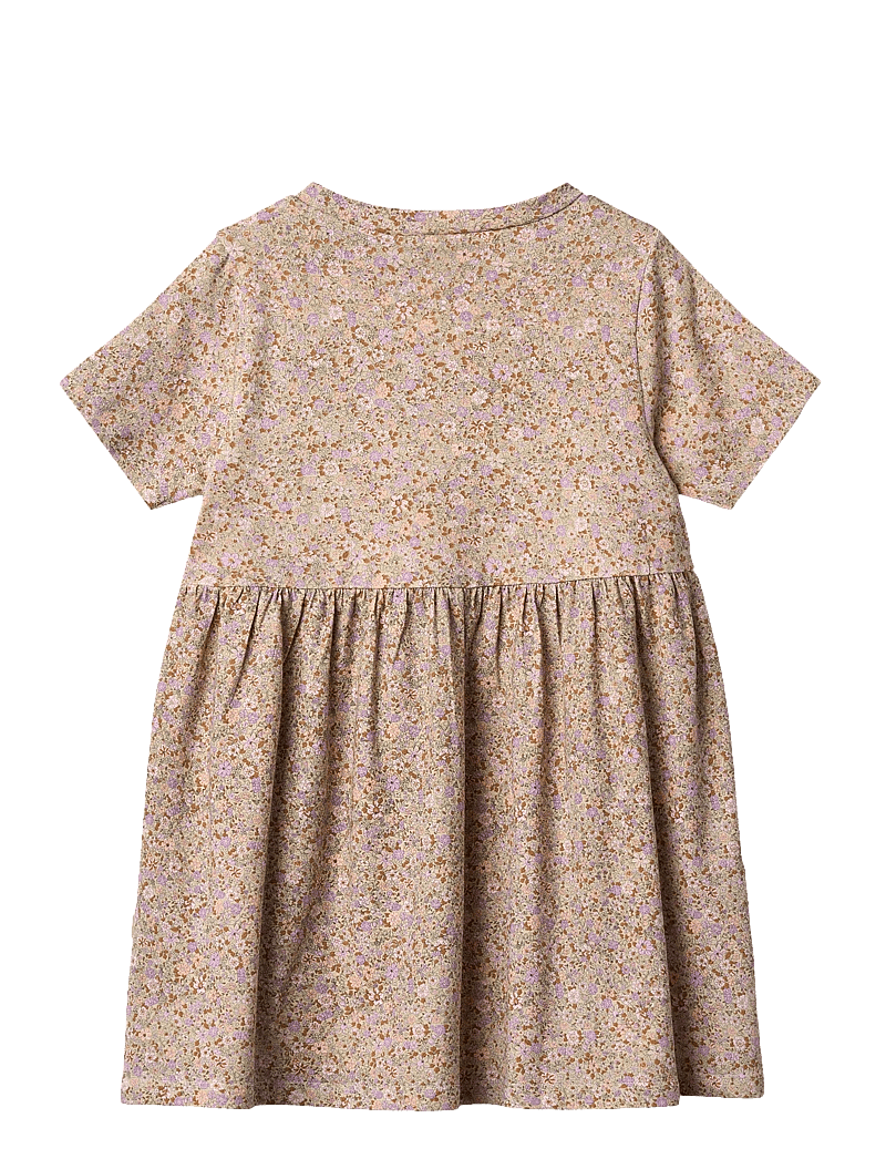 Wheat - Jersey dress S/S Anna - lühikeste varrukatega vabaaja kleidid - lilac flower meadow - 1