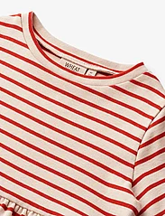 Wheat - Jersey Dress S/S Anna - short-sleeved casual dresses - red stripe - 2