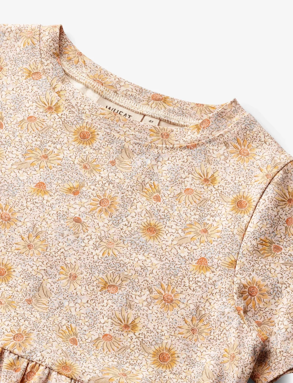 Wheat - Jersey Dress S/S Anna - kurzärmelige freizeitkleider - coneflowers - 2