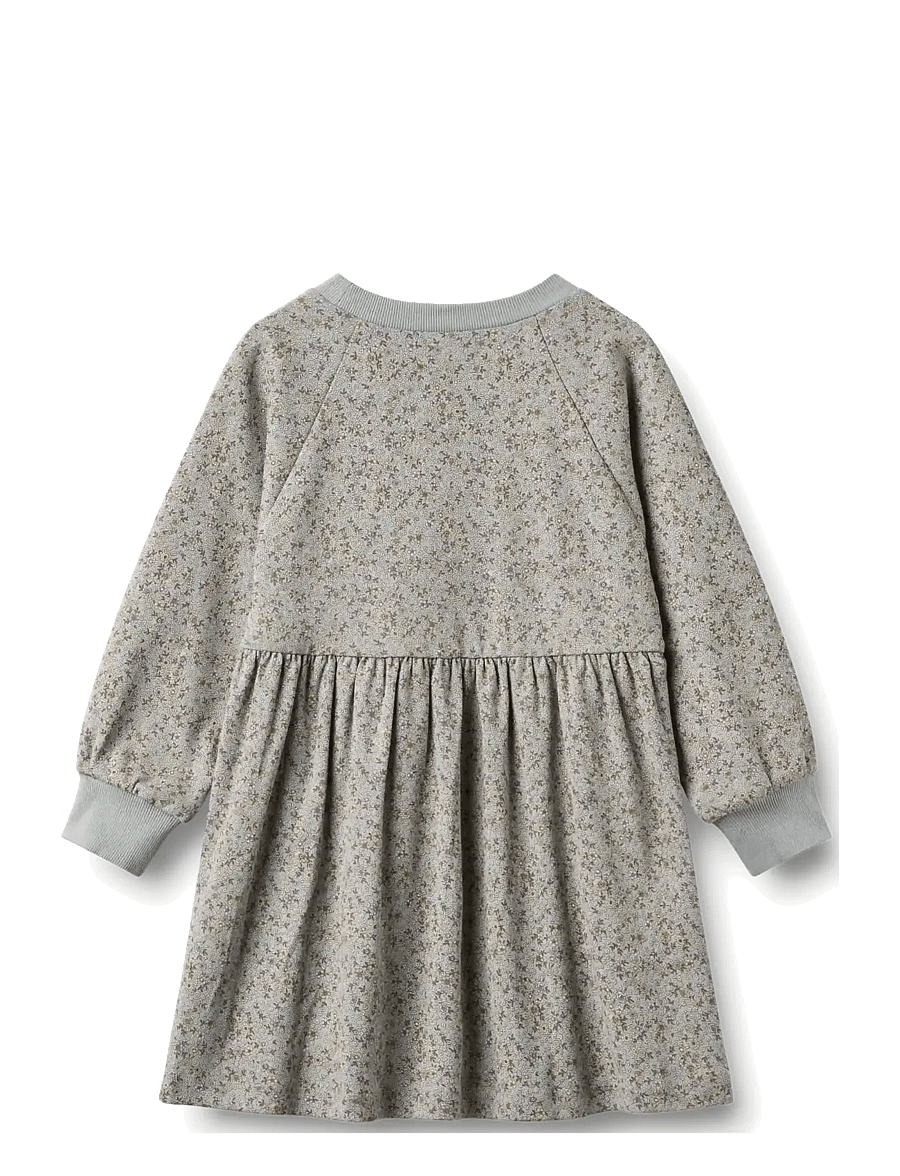 Wheat - Jersey dress L/S Dorthea - pikkade varrukatega vabaajakleidid - slightly blue flowers - 1