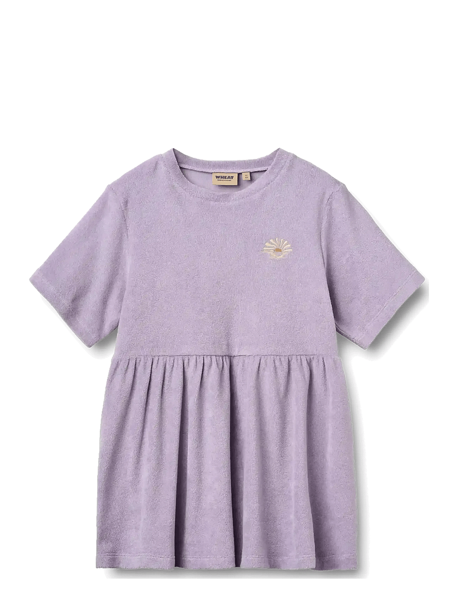Wheat - Dress S/S Astrid - kortærmede hverdagskjoler - warm cosmic lilac - 0