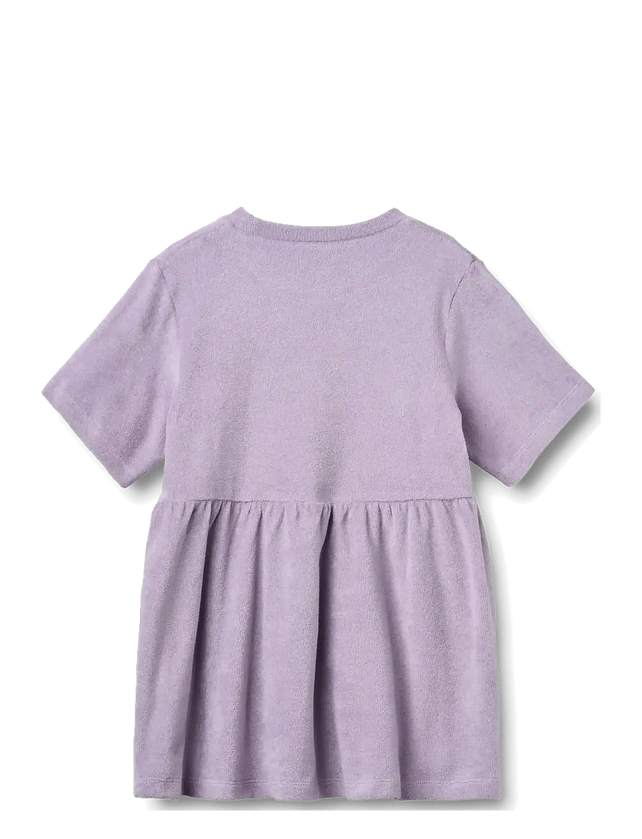 Wheat - Dress S/S Astrid - kortærmede hverdagskjoler - warm cosmic lilac - 1