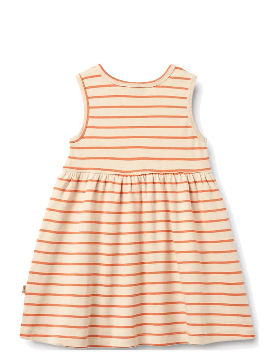 Wheat - Jersey Dress Martha - Ärmellose freizeitkleider - orange stripe - 1