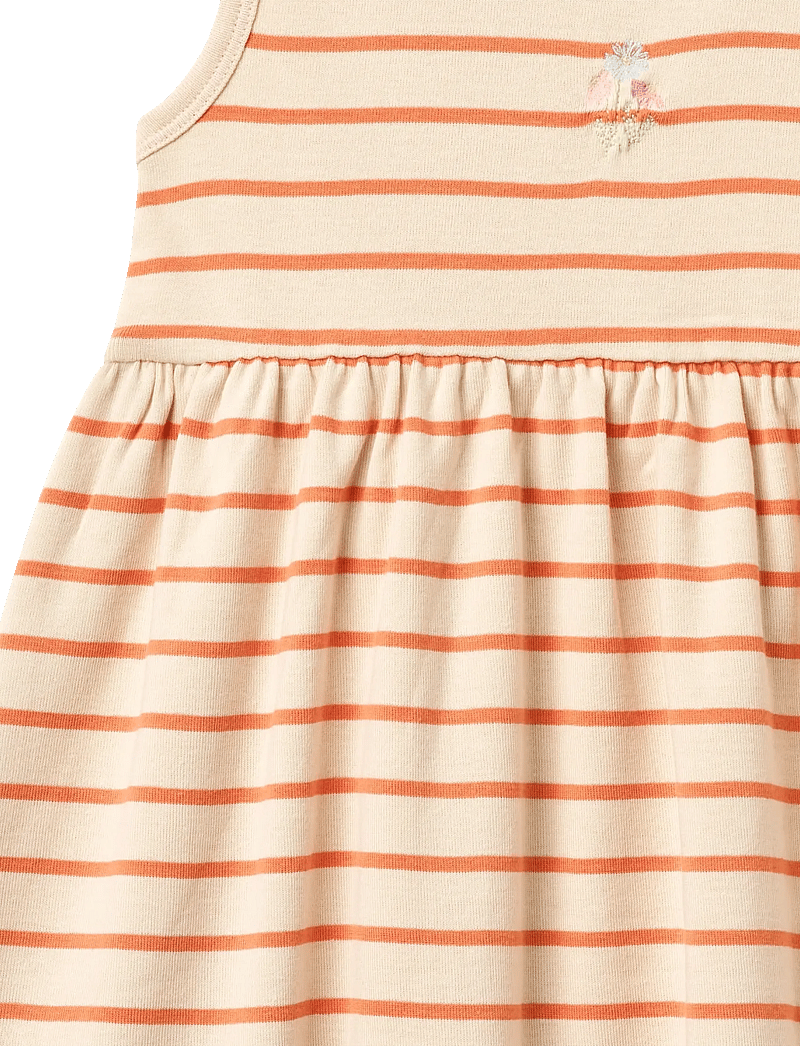Wheat - Jersey Dress Martha - Ärmellose freizeitkleider - orange stripe - 2