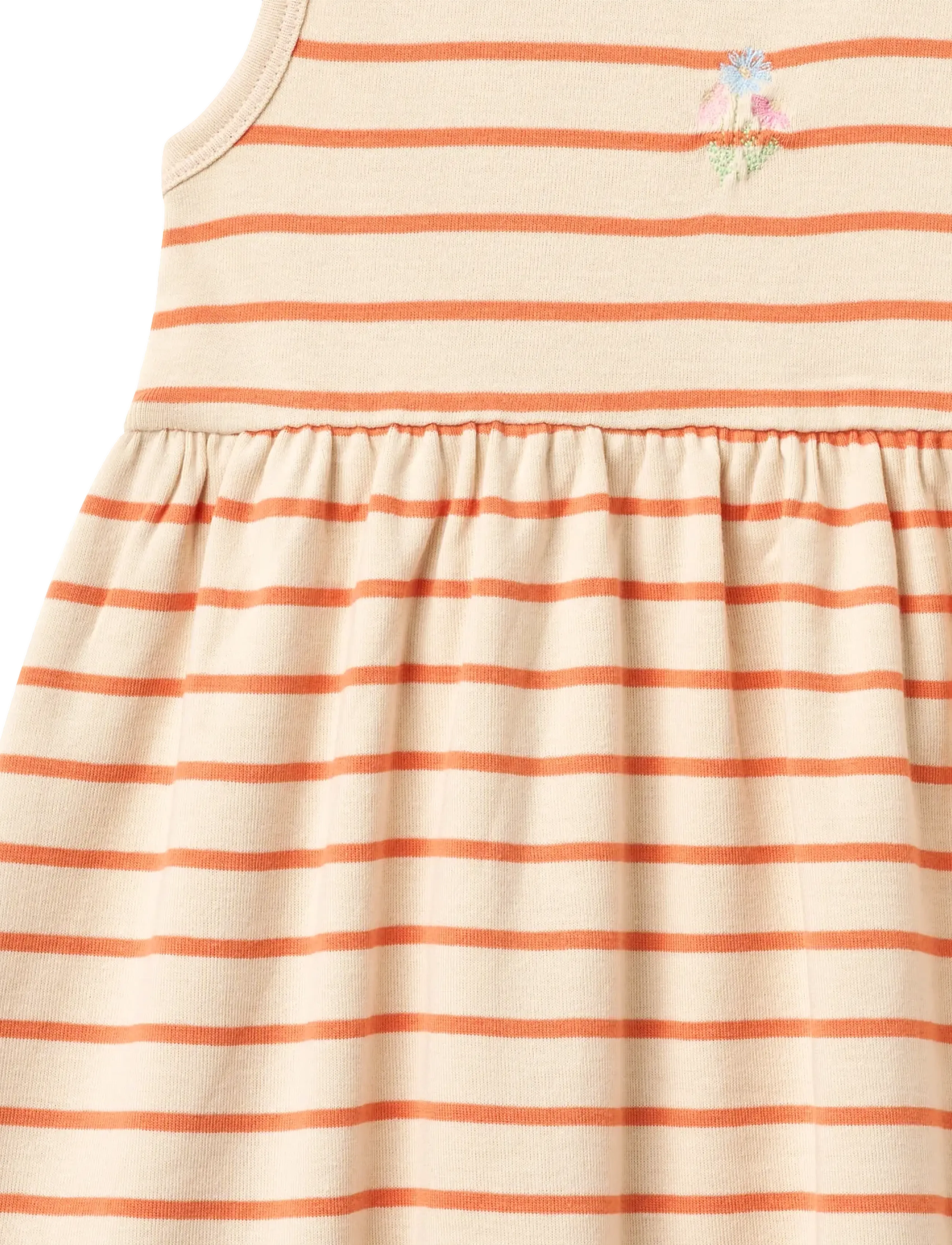 Wheat - Jersey Dress Martha - Ärmellose freizeitkleider - orange stripe - 2
