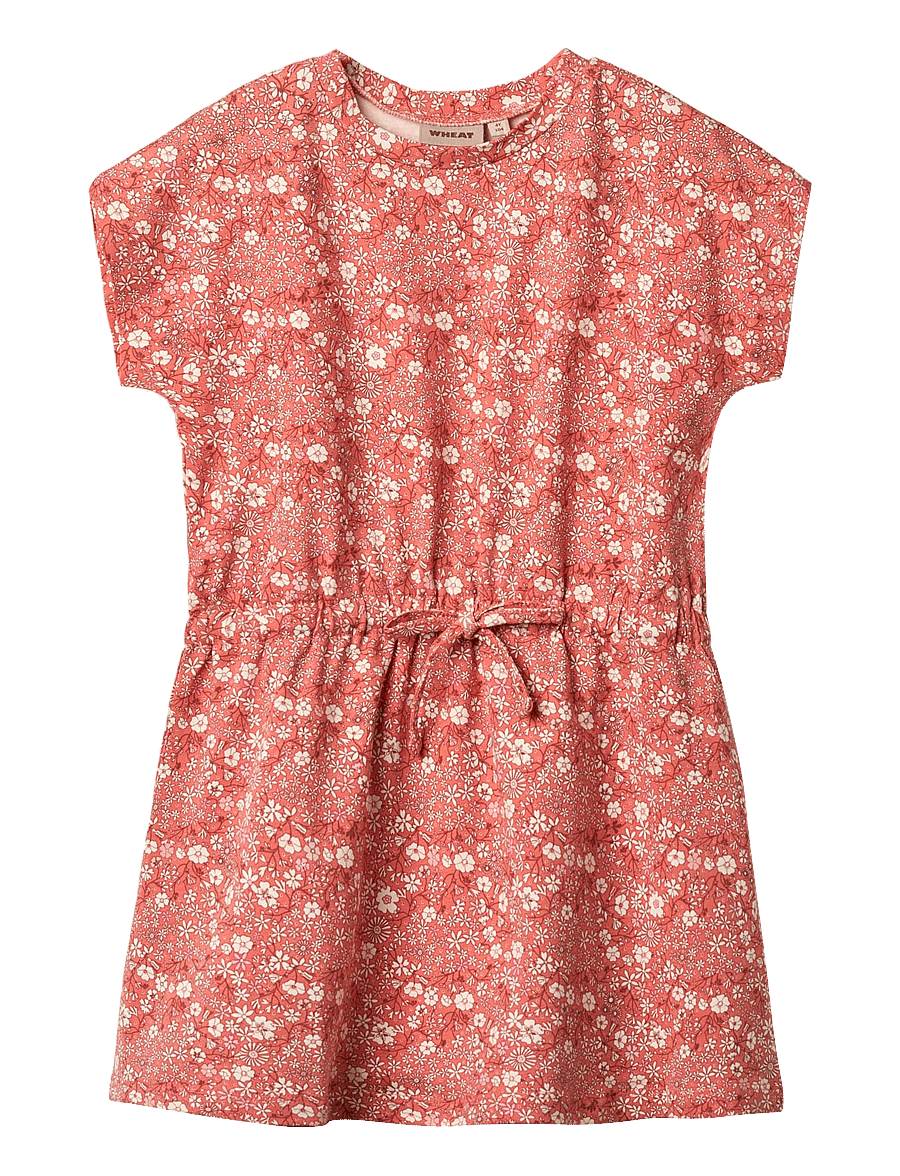 Wheat - Jersey Dress Maribel - robes décontractées à manches courtes - coral flowers - 0