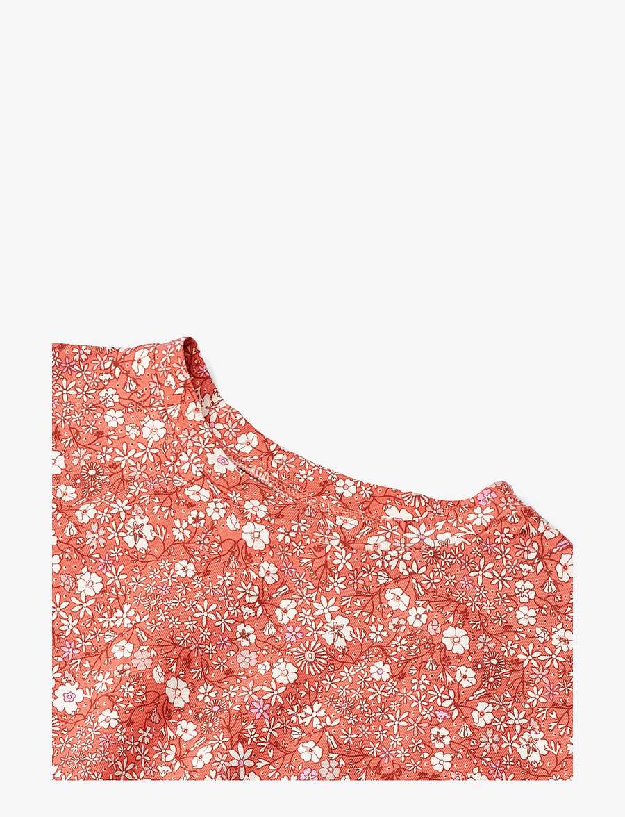 Wheat - Jersey Dress Maribel - robes décontractées à manches courtes - coral flowers - 2