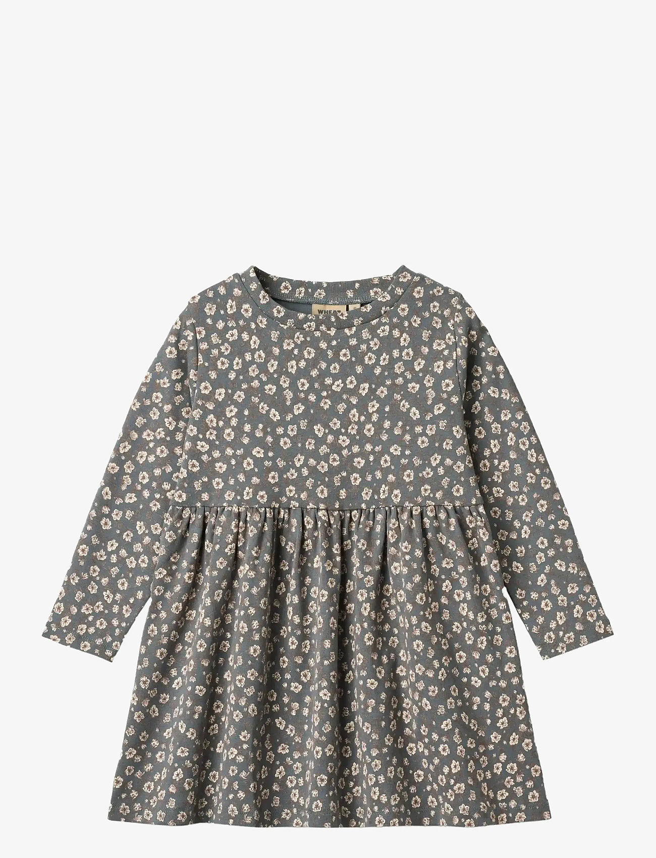 Wheat - Jersey Dress L/S Sessa - laisvalaikio suknelės ilgomis rankovėmis - stormy weather magnolia - 0