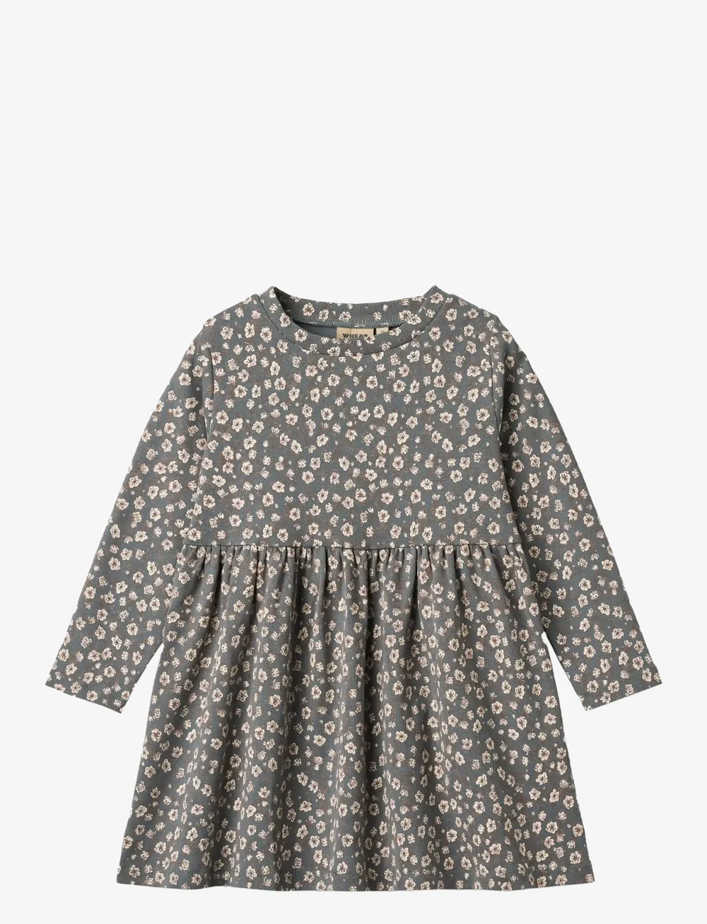 Wheat - Jersey Dress L/S Sessa - långärmade vardagsklänningar - stormy weather magnolia - 0
