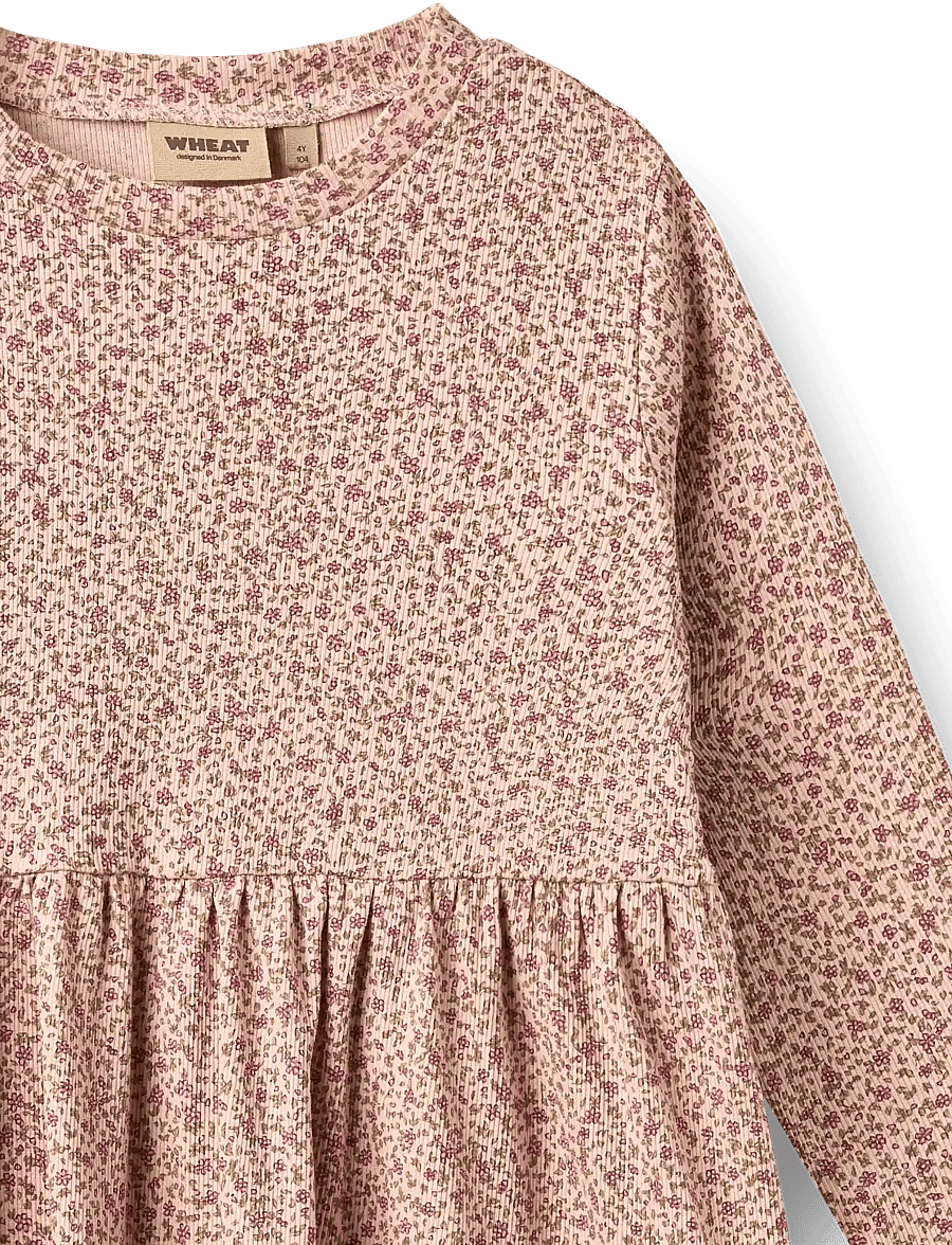 Wheat - Jersey dress L/S Sessa - dime rose small flowers - 2
