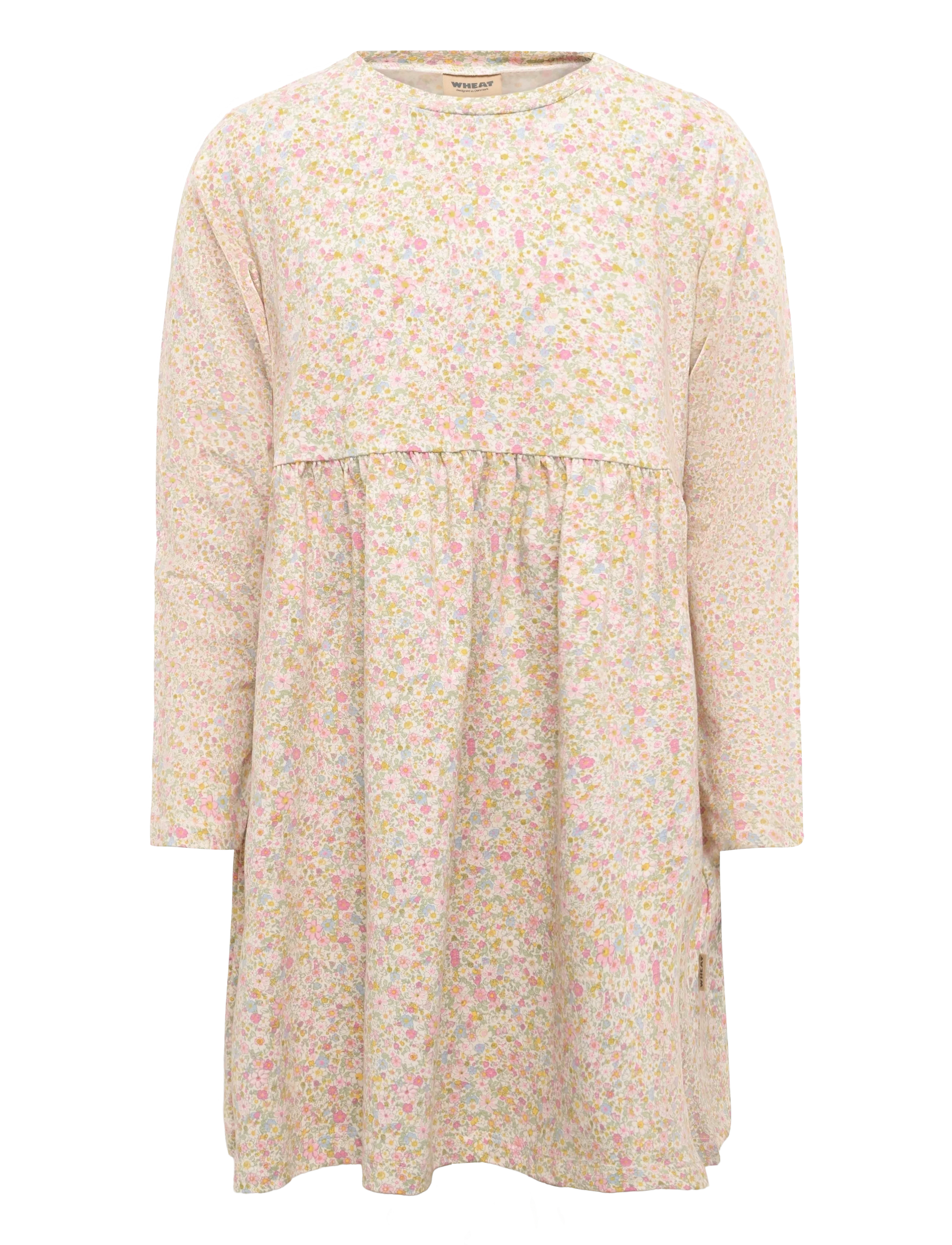 Wheat Jersey Dress L/S Sessa - Back to school - BLUSH FLOWER MEADOW / pink/rose