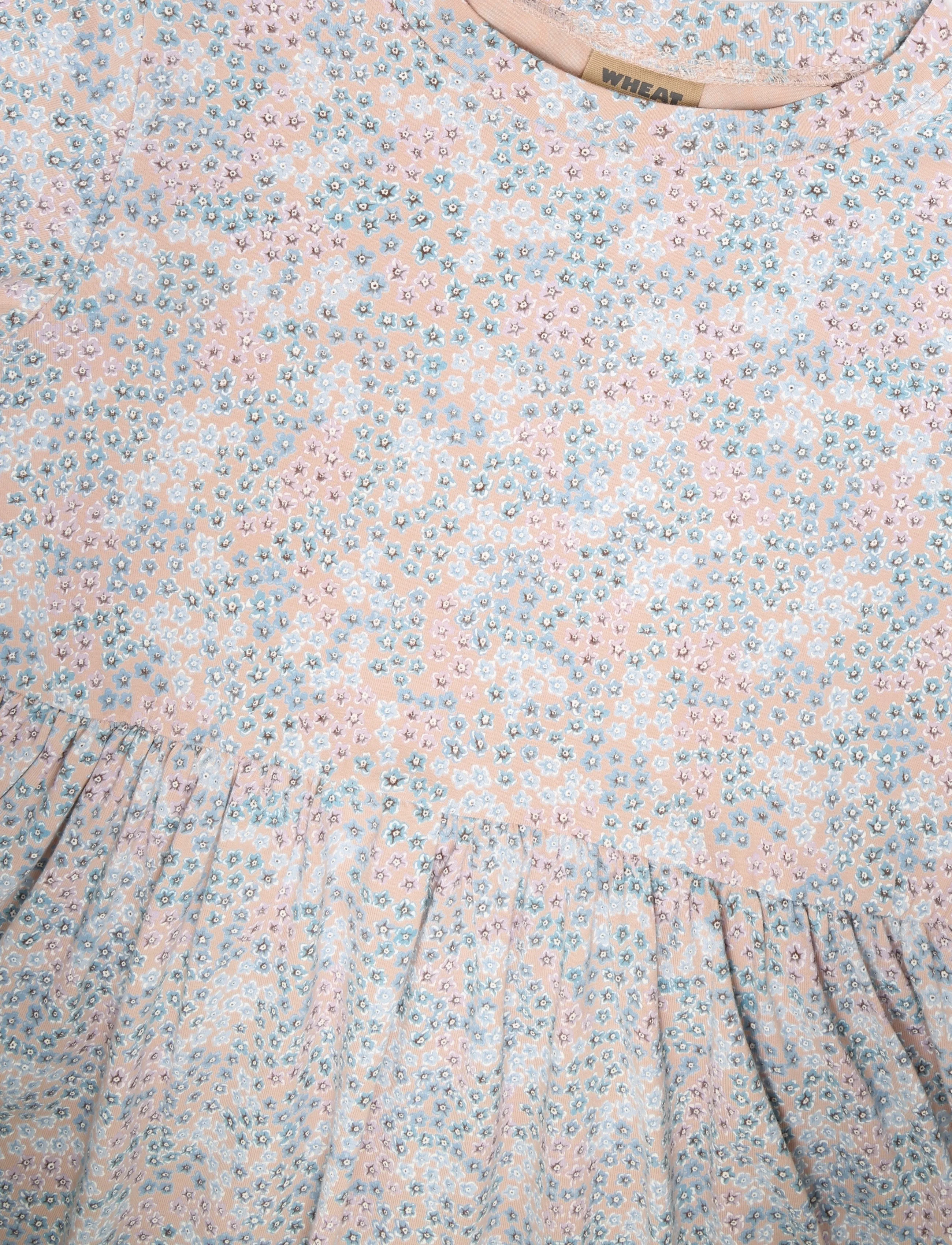 Wheat - Jersey Dress L/S Sessa - pikkade varrukatega vabaaja kleidid - powder blue flowers - 2