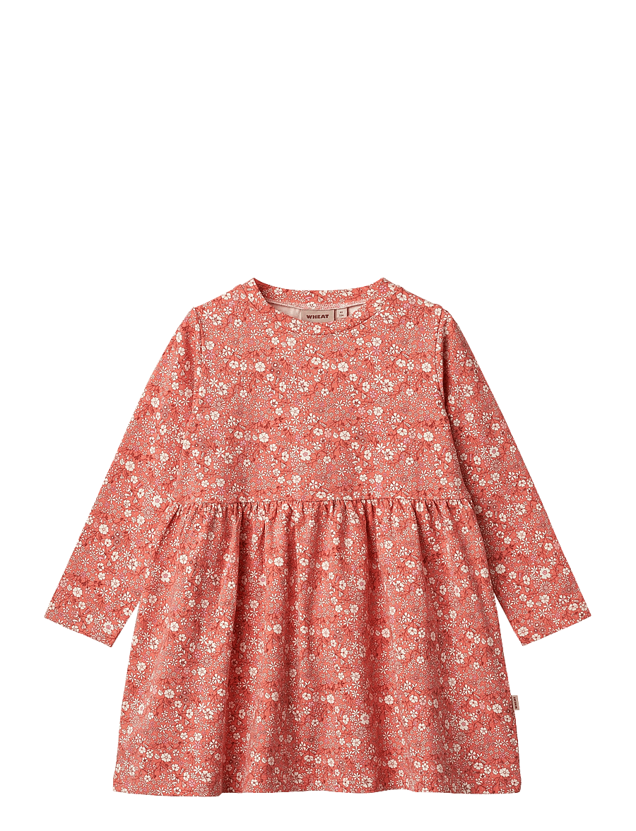 Wheat - Jersey Dress L/S Sessa - sukienki codzienne z długim rękawem - coral flowers - 1
