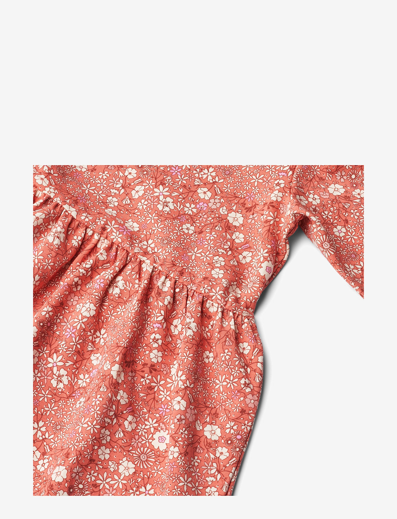 Wheat - Jersey Dress L/S Sessa - långärmade vardagsklänningar - coral flowers - 2