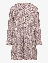 Wheat - Jersey Dress Sessa - long-sleeved casual dresses - grey rose flowers - 0