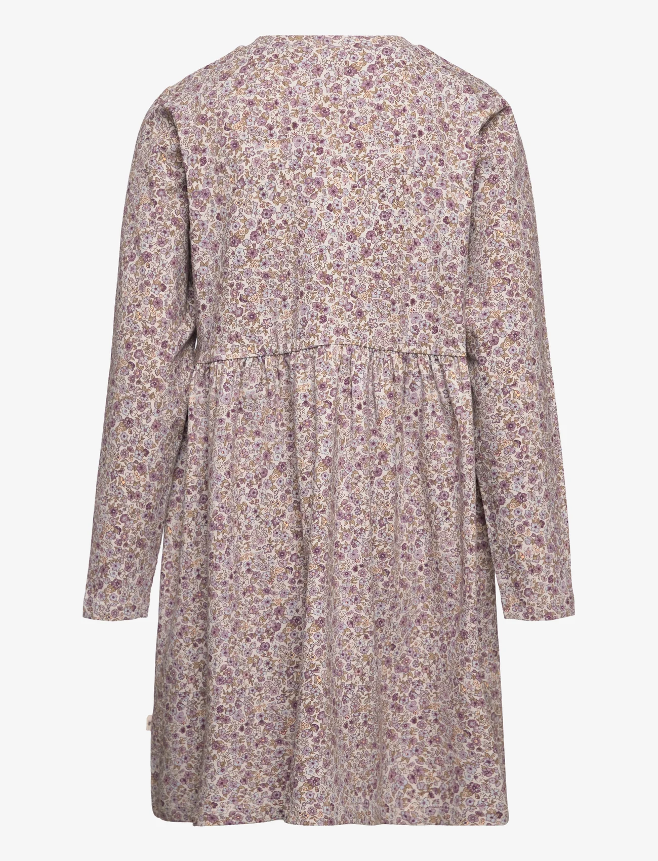 Wheat - Jersey Dress Sessa - sukienki codzienne z długim rękawem - grey rose flowers - 1