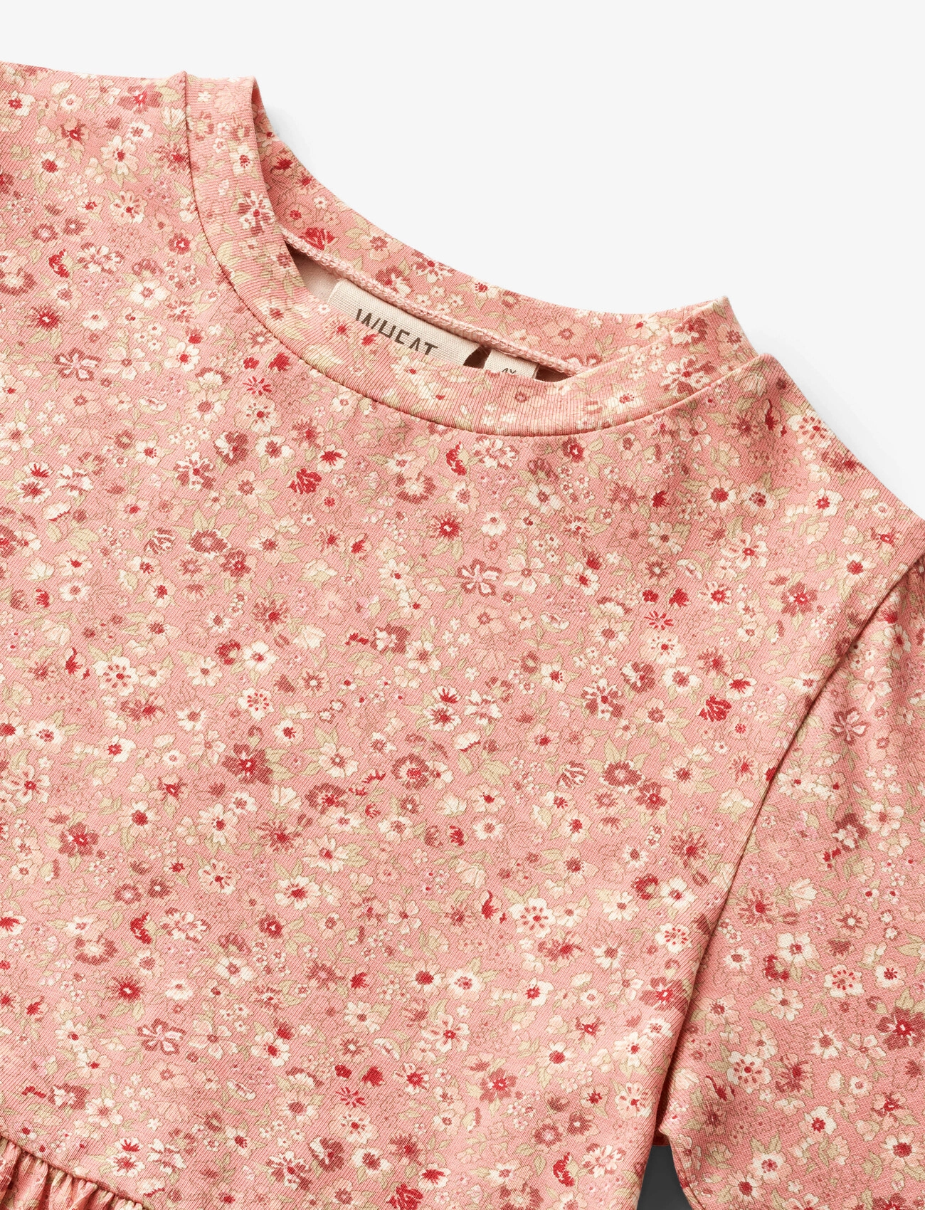 Wheat - Jersey Dress L/S Sessa - rosette flowers - 2