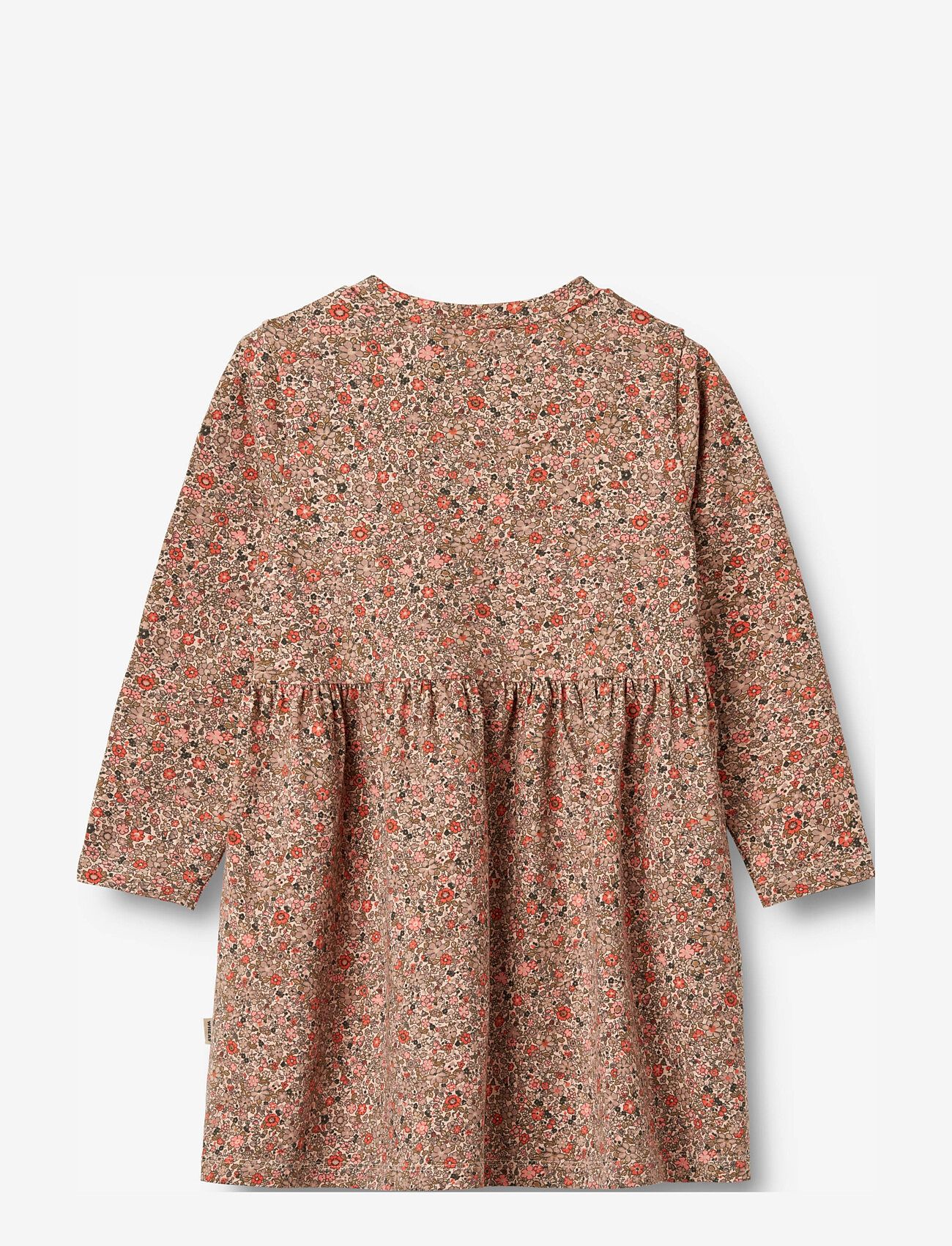 Wheat - Jersey Dress L/S Sessa - långärmade vardagsklänningar - rose flower meadow - 1