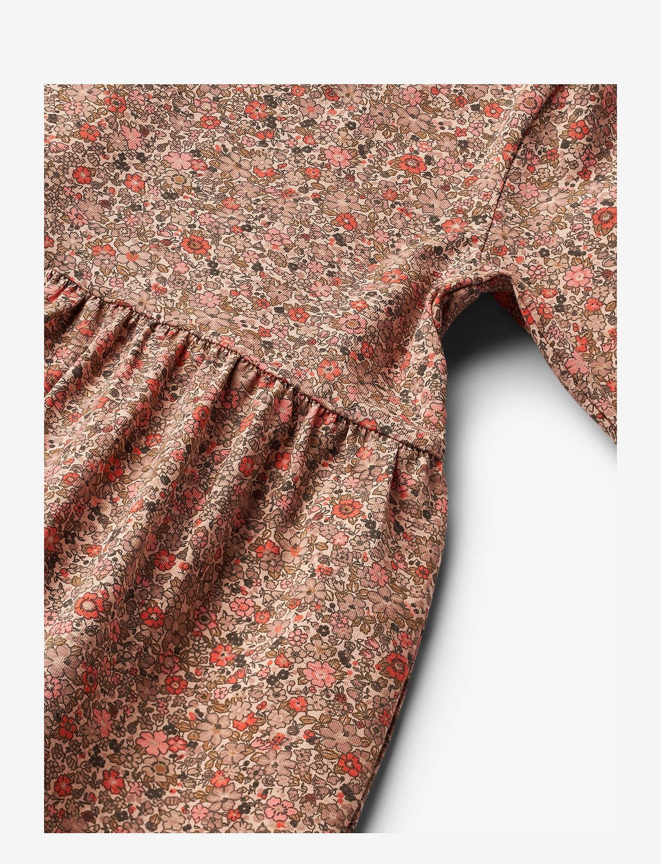 Wheat - Jersey Dress L/S Sessa - långärmade vardagsklänningar - rose flower meadow - 2
