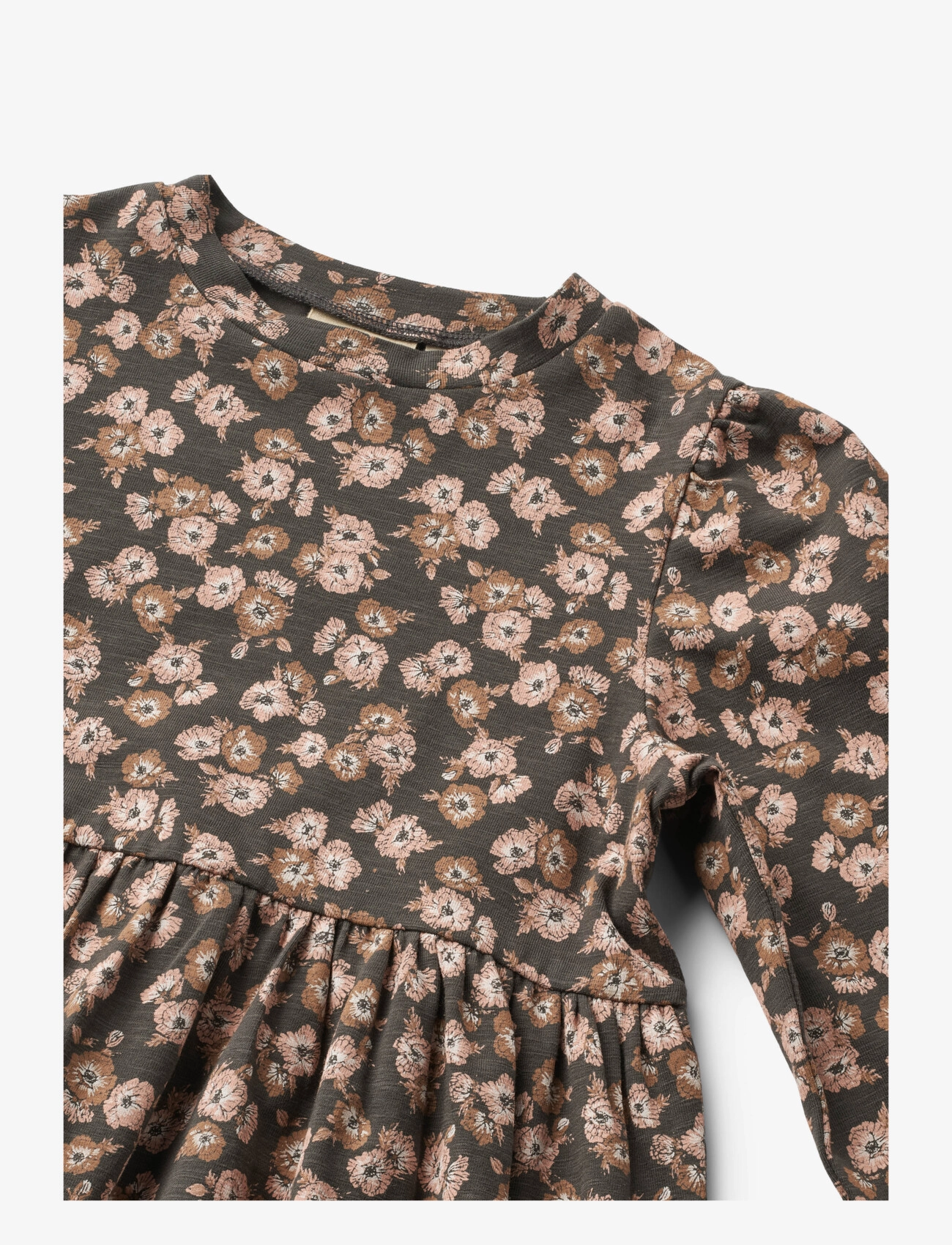 Wheat - Jersey Dress L/S Eliane - raven anemones - 2