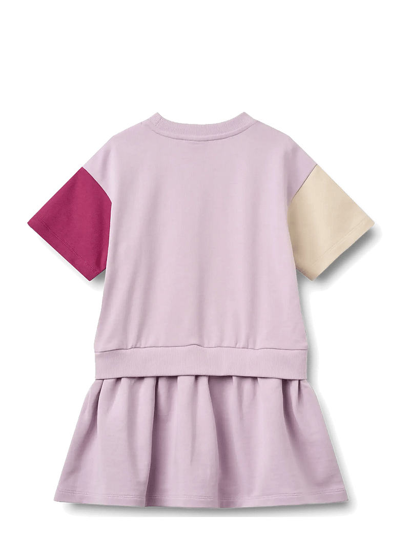 Wheat - Sweat Dress S/S Mey - kortærmede hverdagskjoler - lavender glow - 1