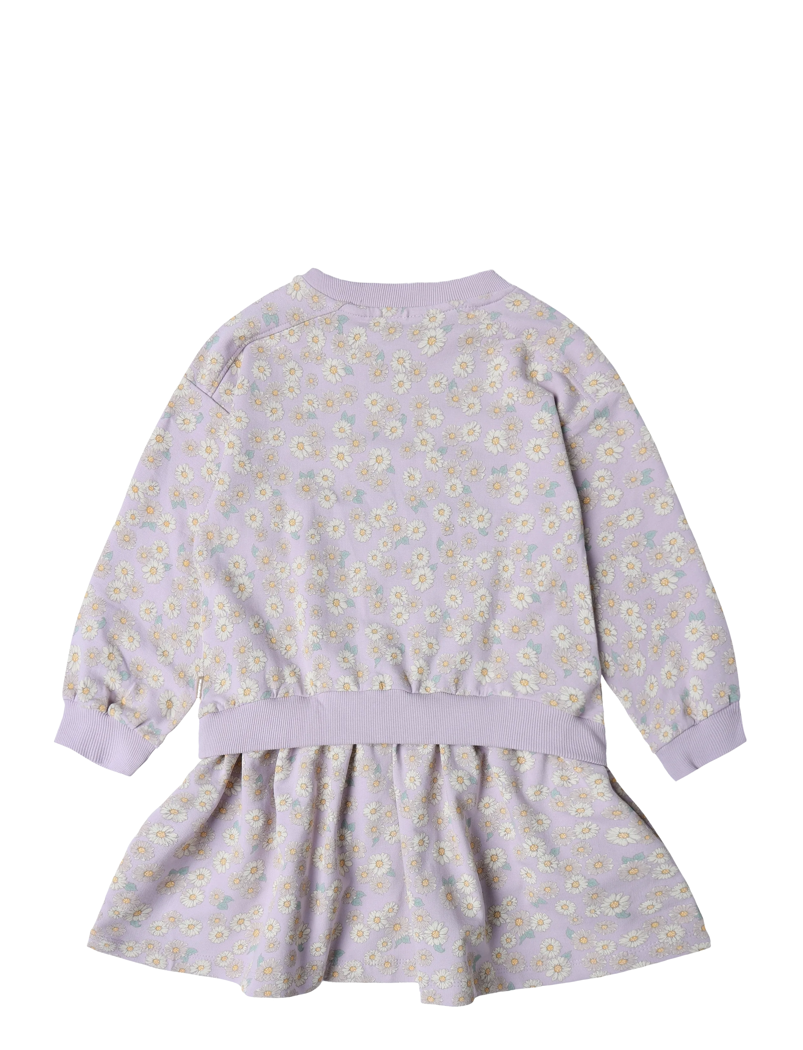 Wheat - Sweat Dress L/S Maggie - lavender daisies - 1