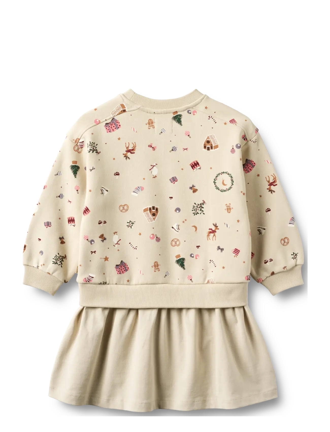 Wheat - Sweat Dress L/S Maggie - sukienki codzienne z długim rękawem - offwhite holiday - 1