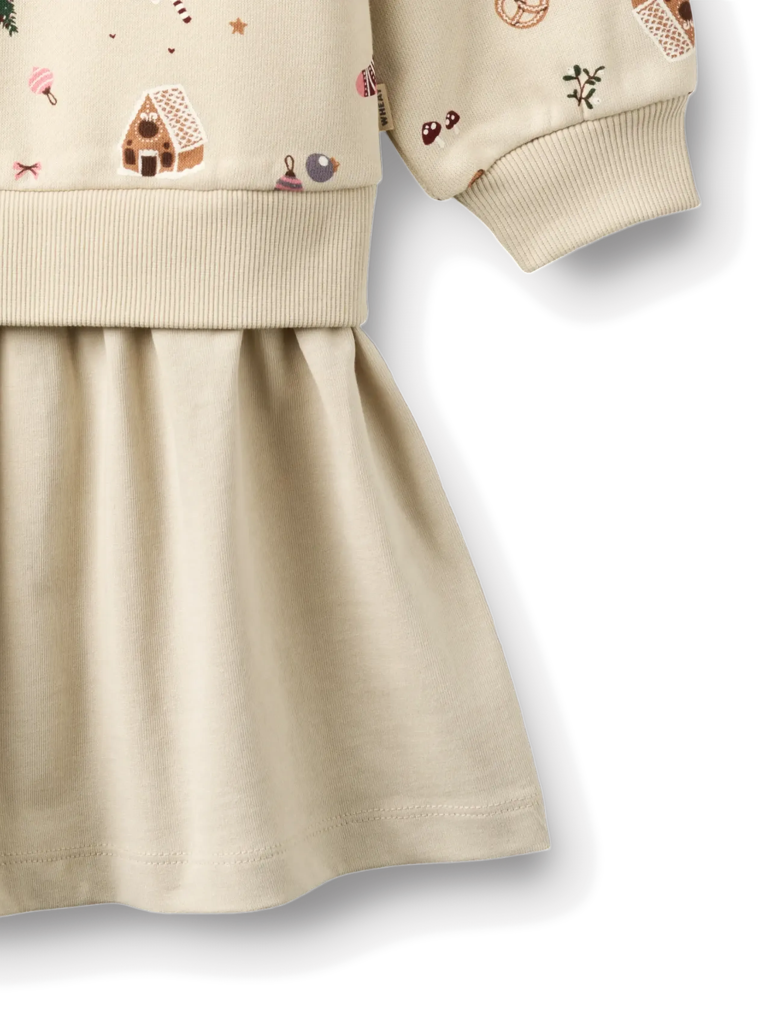 Wheat - Sweat Dress L/S Maggie - sukienki codzienne z długim rękawem - offwhite holiday - 2
